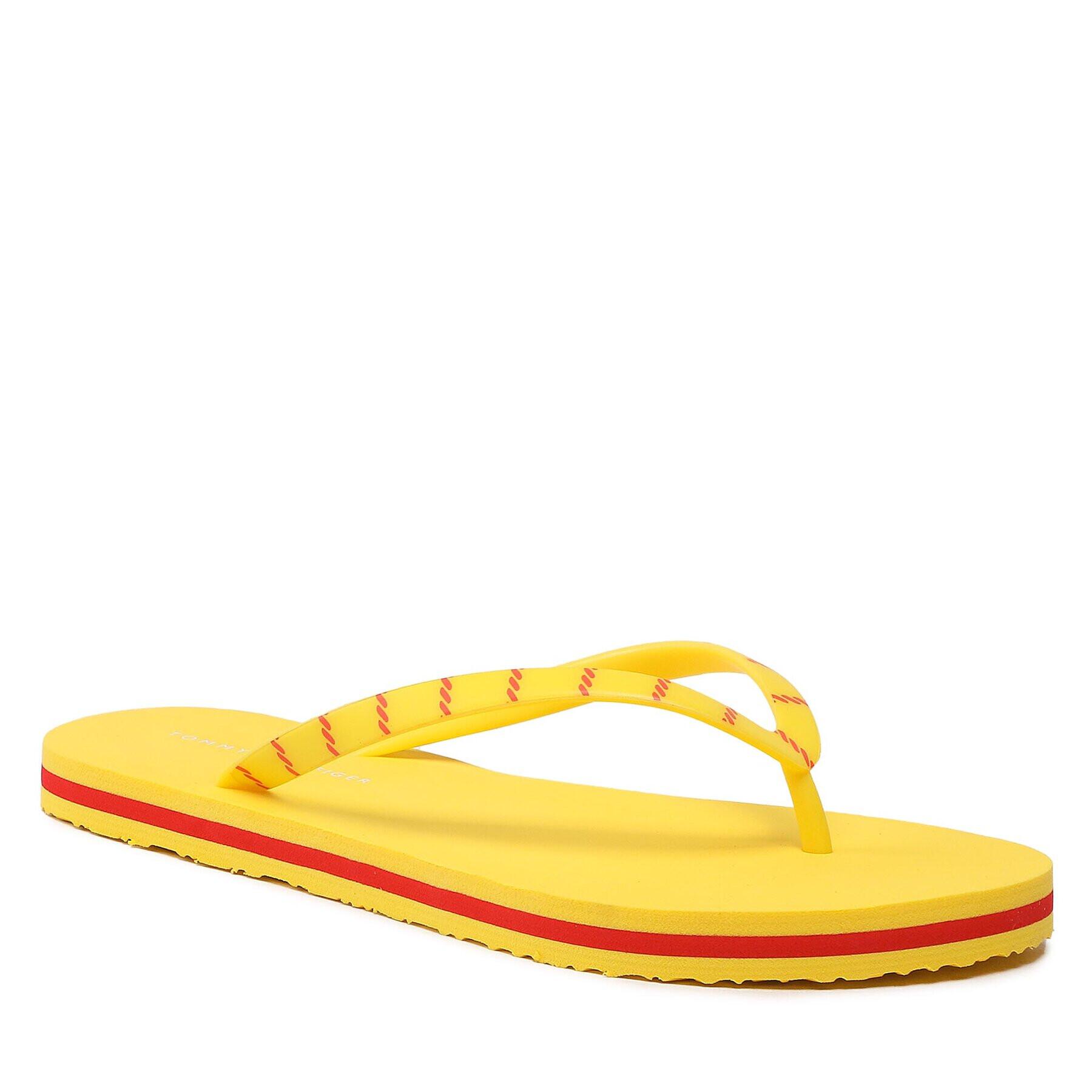 Tommy Hilfiger Flip flop Essential Beach Sandal FW0FW07141 Galben - Pled.ro