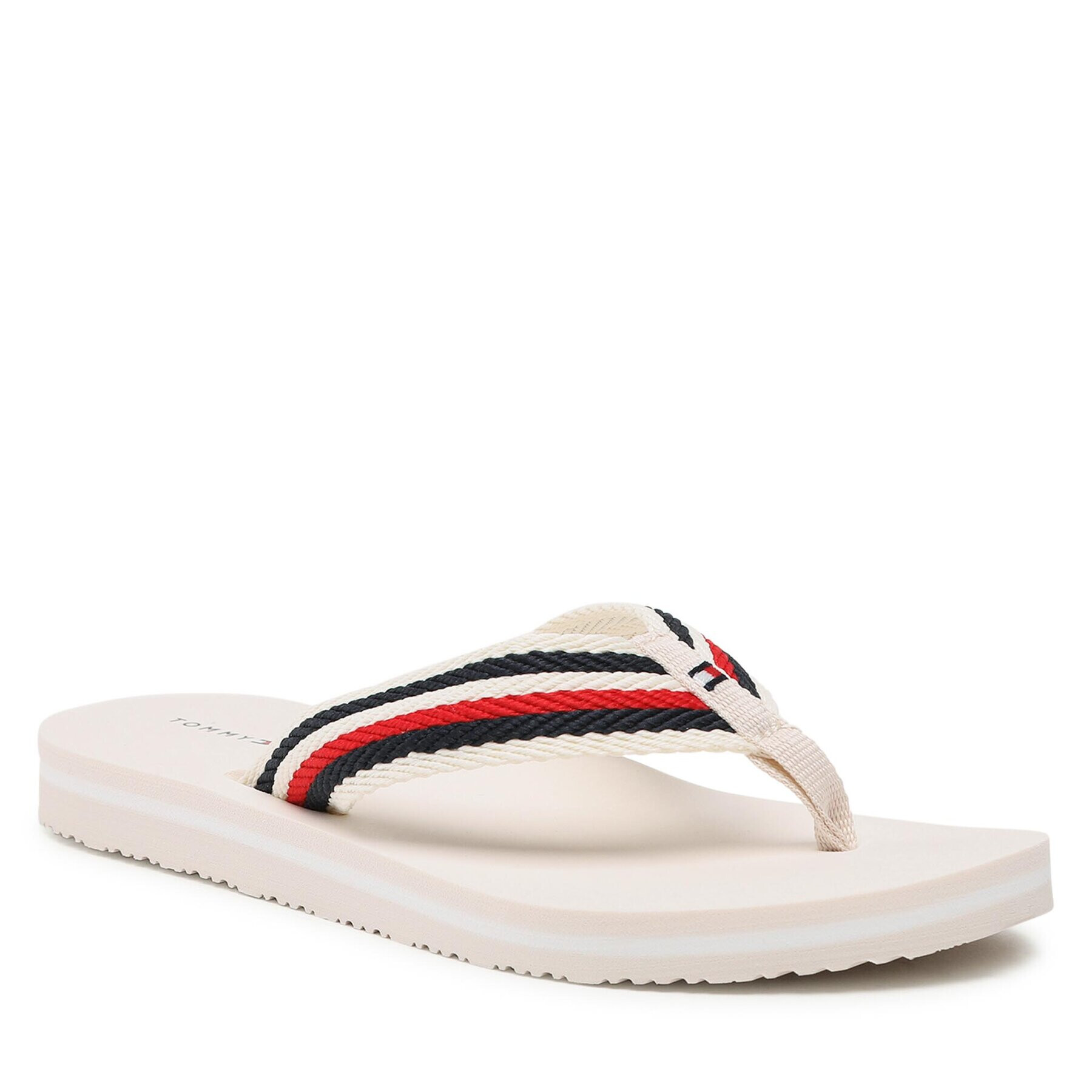 Tommy Hilfiger Flip flop Essential Comfort FW0FW07147 Écru - Pled.ro