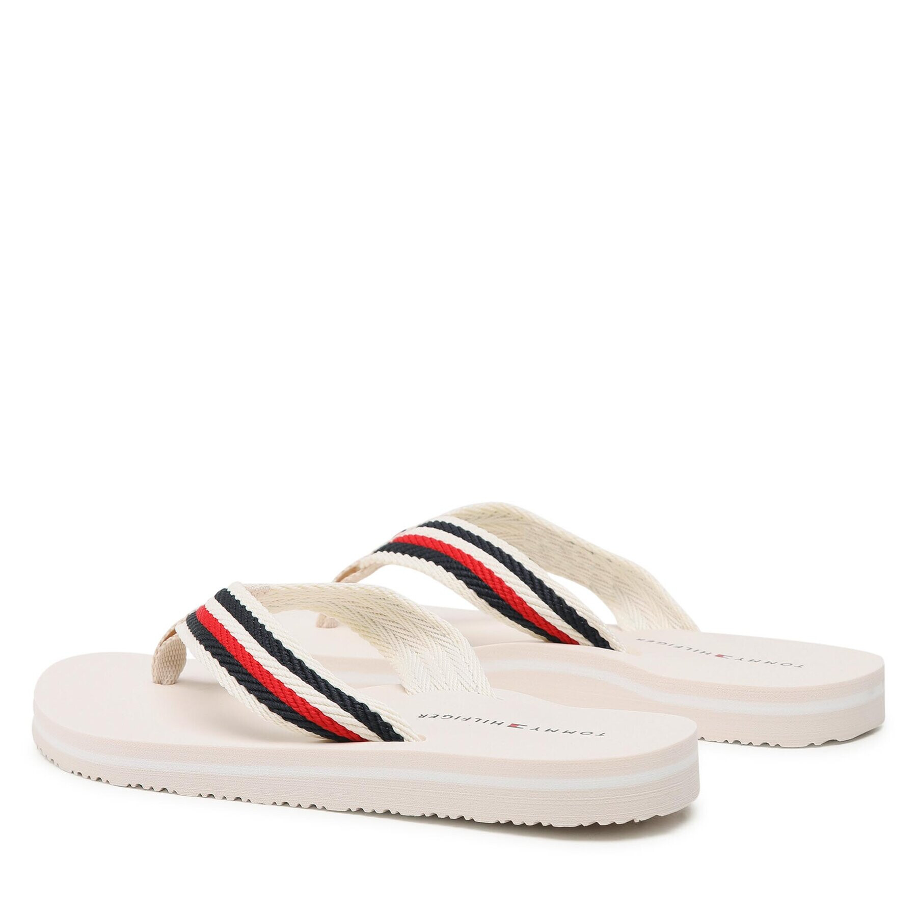 Tommy Hilfiger Flip flop Essential Comfort FW0FW07147 Écru - Pled.ro