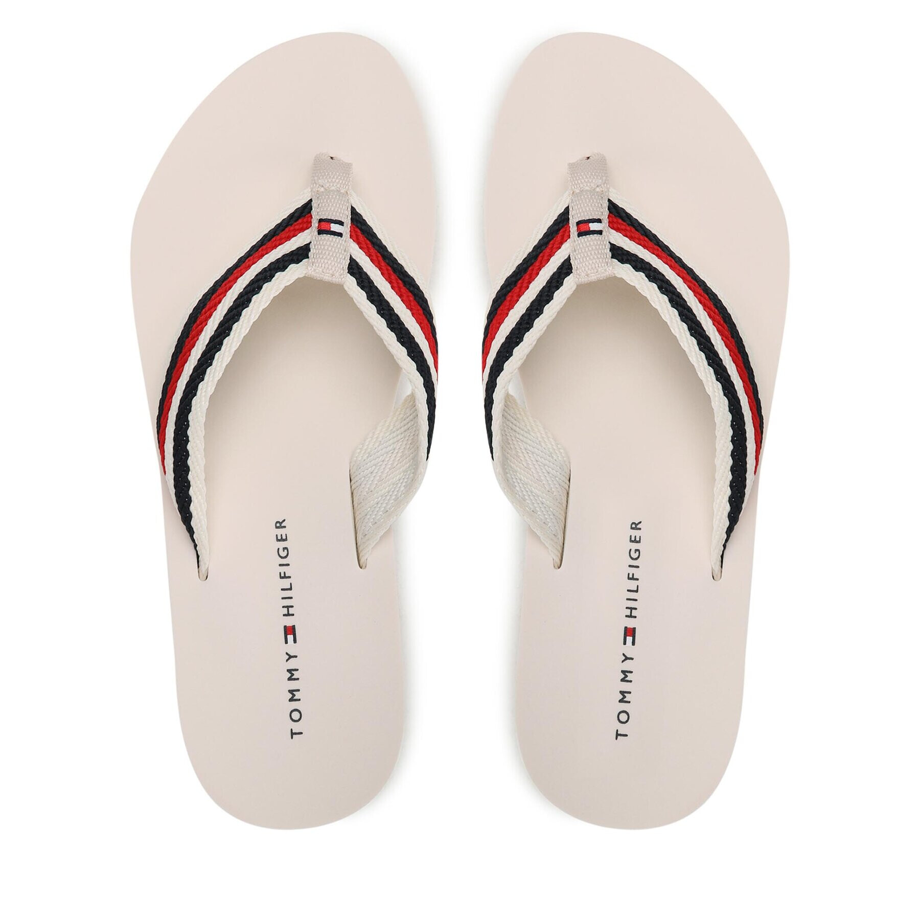 Tommy Hilfiger Flip flop Essential Comfort FW0FW07147 Écru - Pled.ro