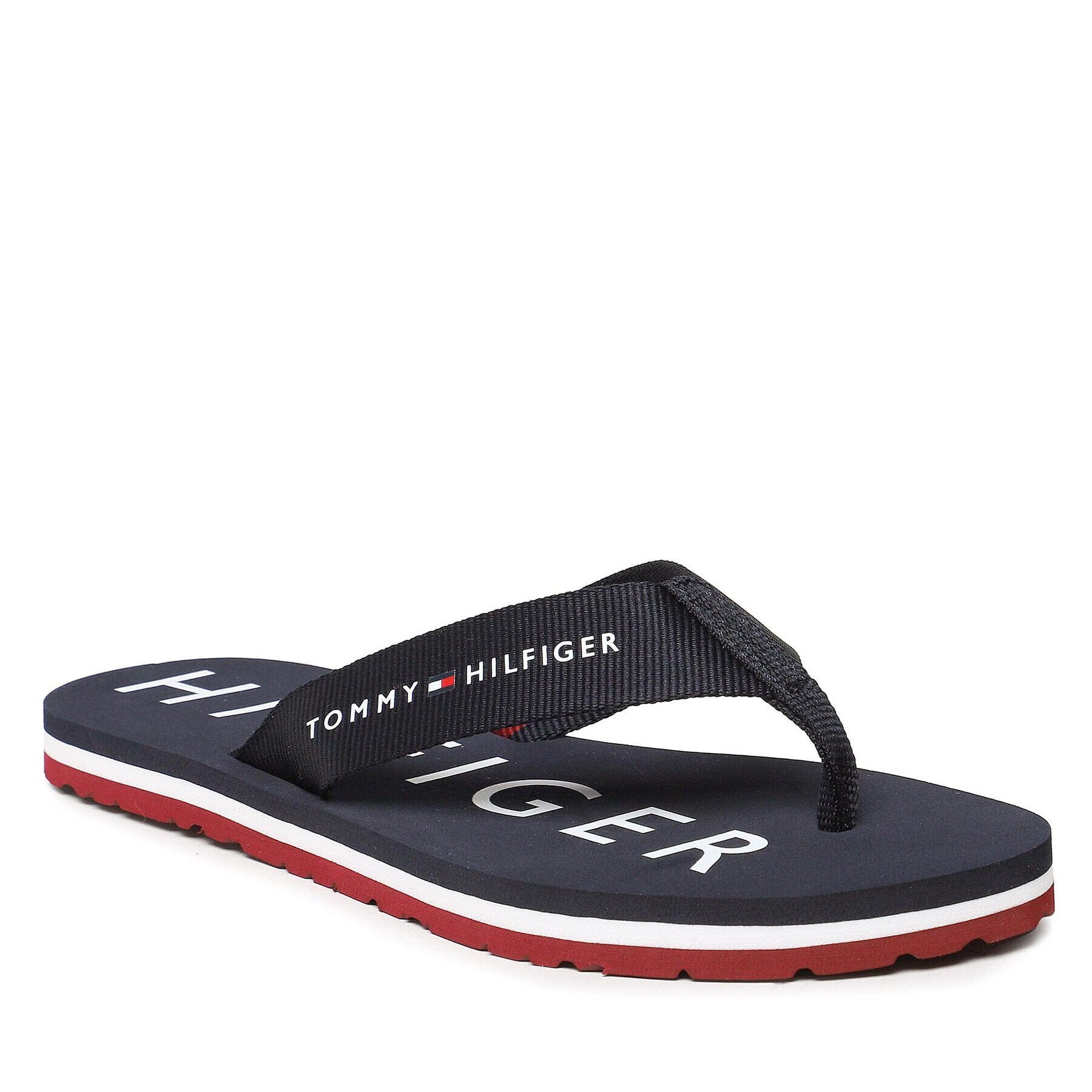 Tommy Hilfiger Flip flop Essential Corp Flip Flop FW0FW07419 Bleumarin - Pled.ro