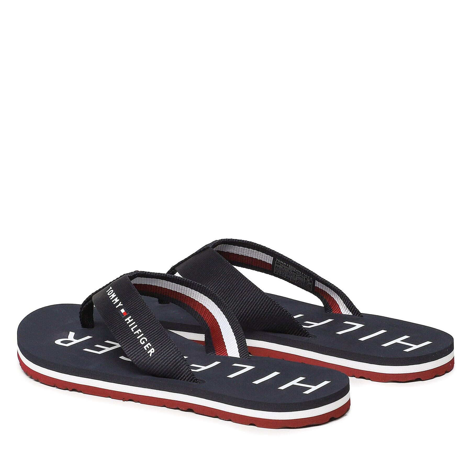 Tommy Hilfiger Flip flop Essential Corp Flip Flop FW0FW07419 Bleumarin - Pled.ro