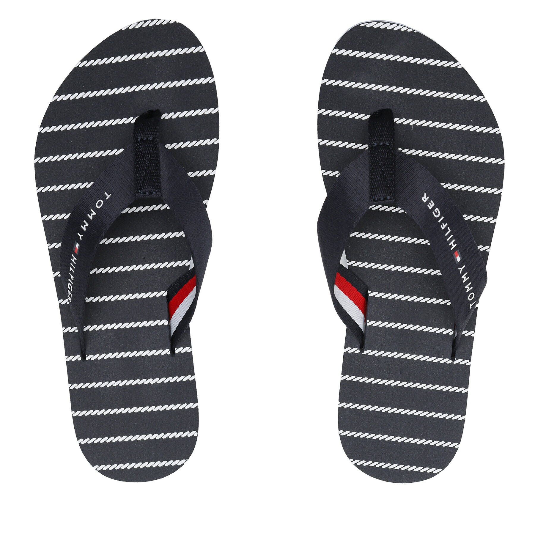 Tommy Hilfiger Flip flop Essential Rope Sandal FW0FW07142 Bleumarin - Pled.ro