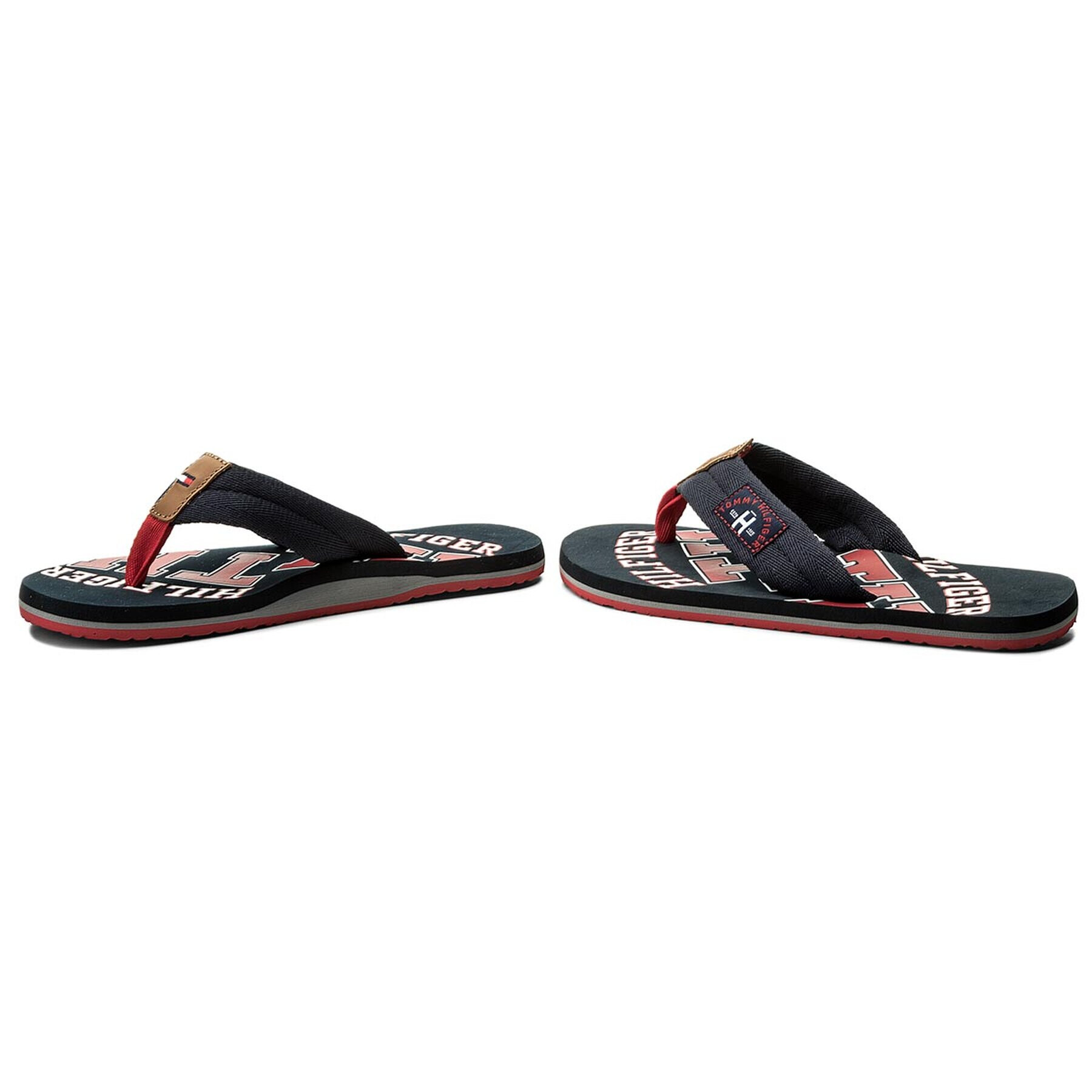 Tommy Hilfiger Flip flop Essential Th Beach Sandal FM0FM01369 Bleumarin - Pled.ro