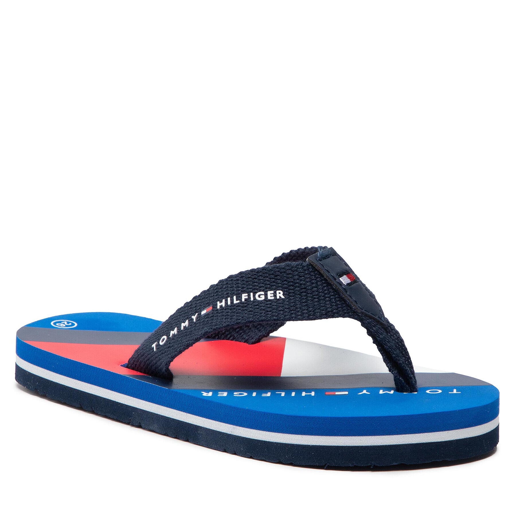 Tommy Hilfiger Flip flop Flag Print Flip Flop T3B8-32267-0058 M Bleumarin - Pled.ro