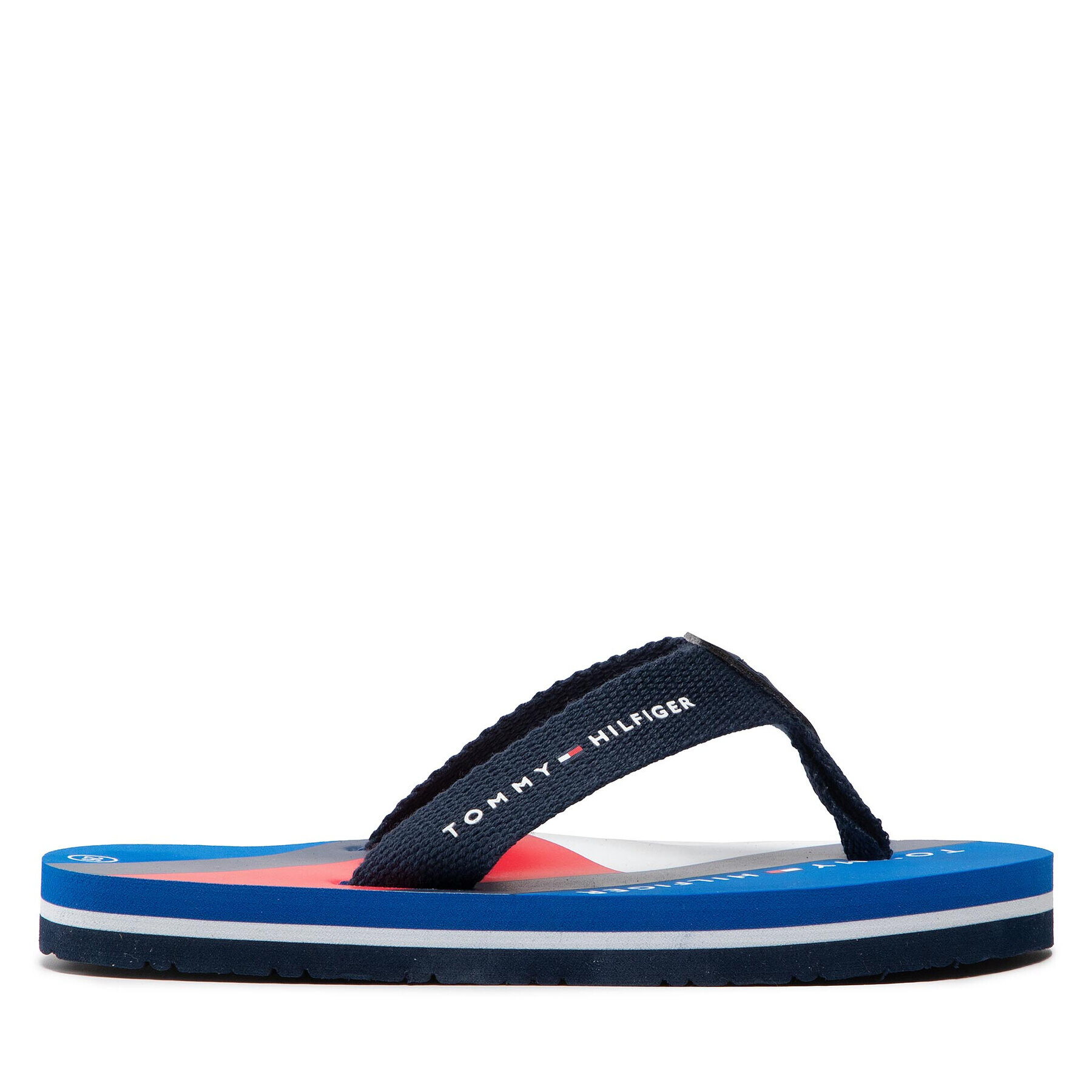 Tommy Hilfiger Flip flop Flag Print Flip Flop T3B8-32267-0058 M Bleumarin - Pled.ro