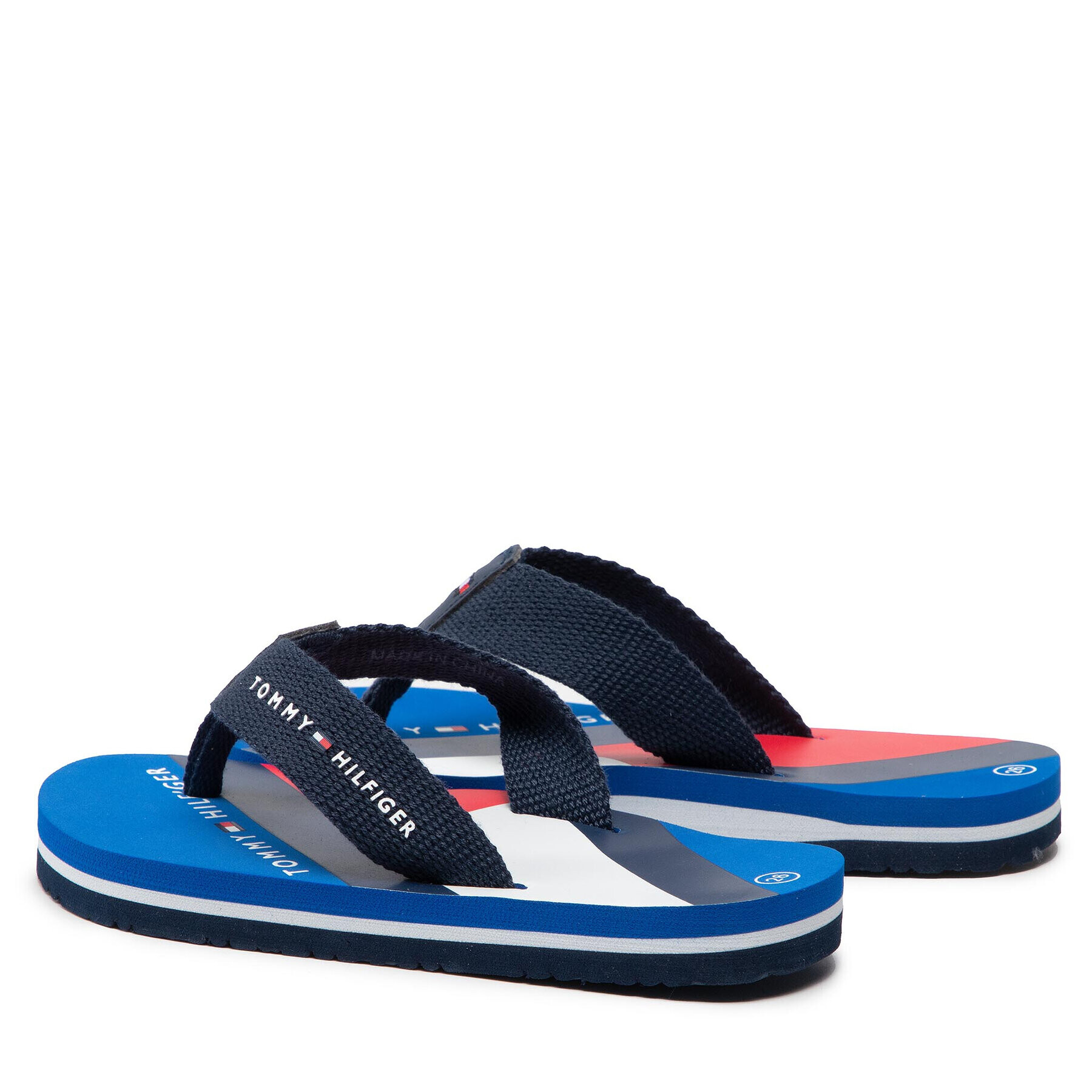 Tommy Hilfiger Flip flop Flag Print Flip Flop T3B8-32267-0058 M Bleumarin - Pled.ro