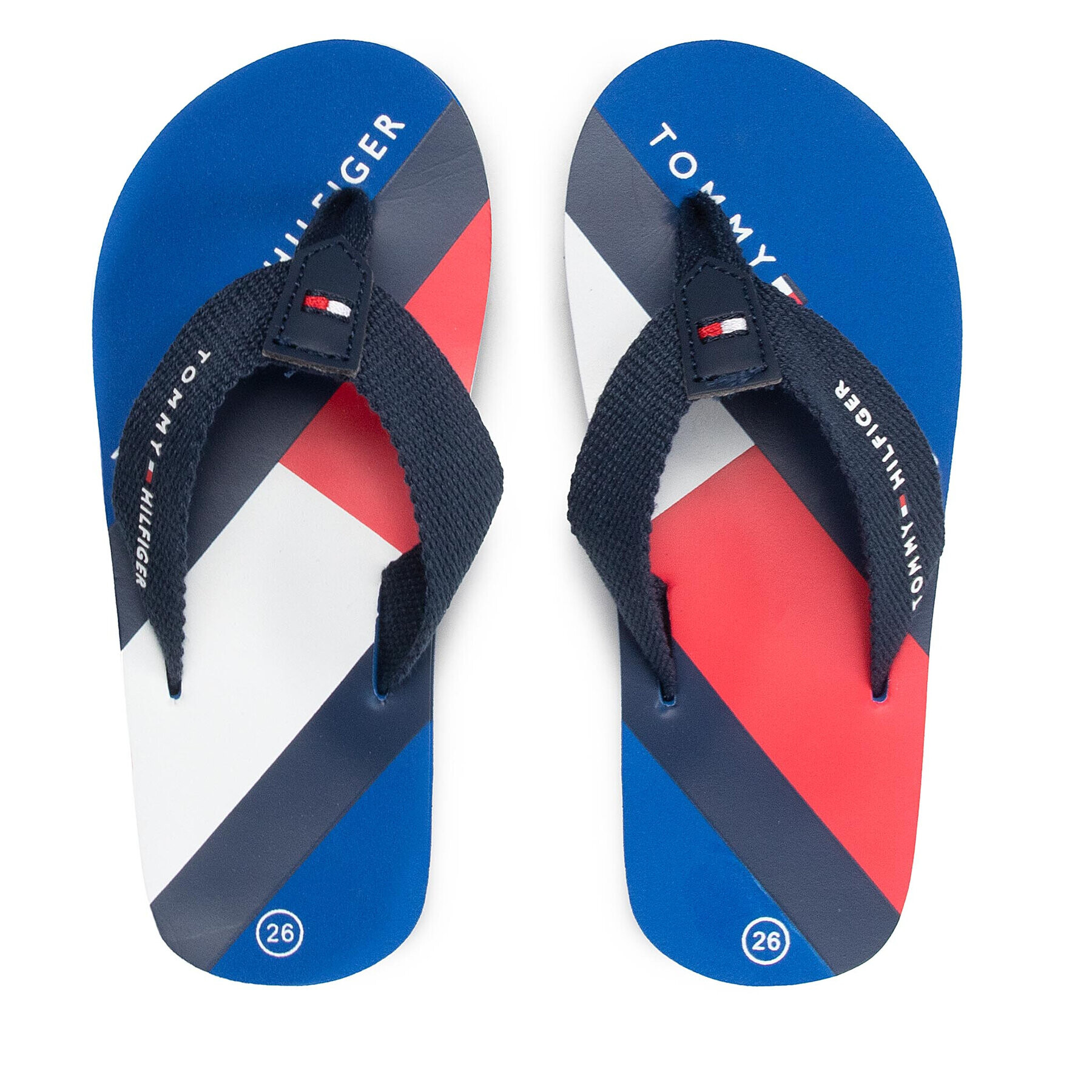 Tommy Hilfiger Flip flop Flag Print Flip Flop T3B8-32267-0058 M Bleumarin - Pled.ro