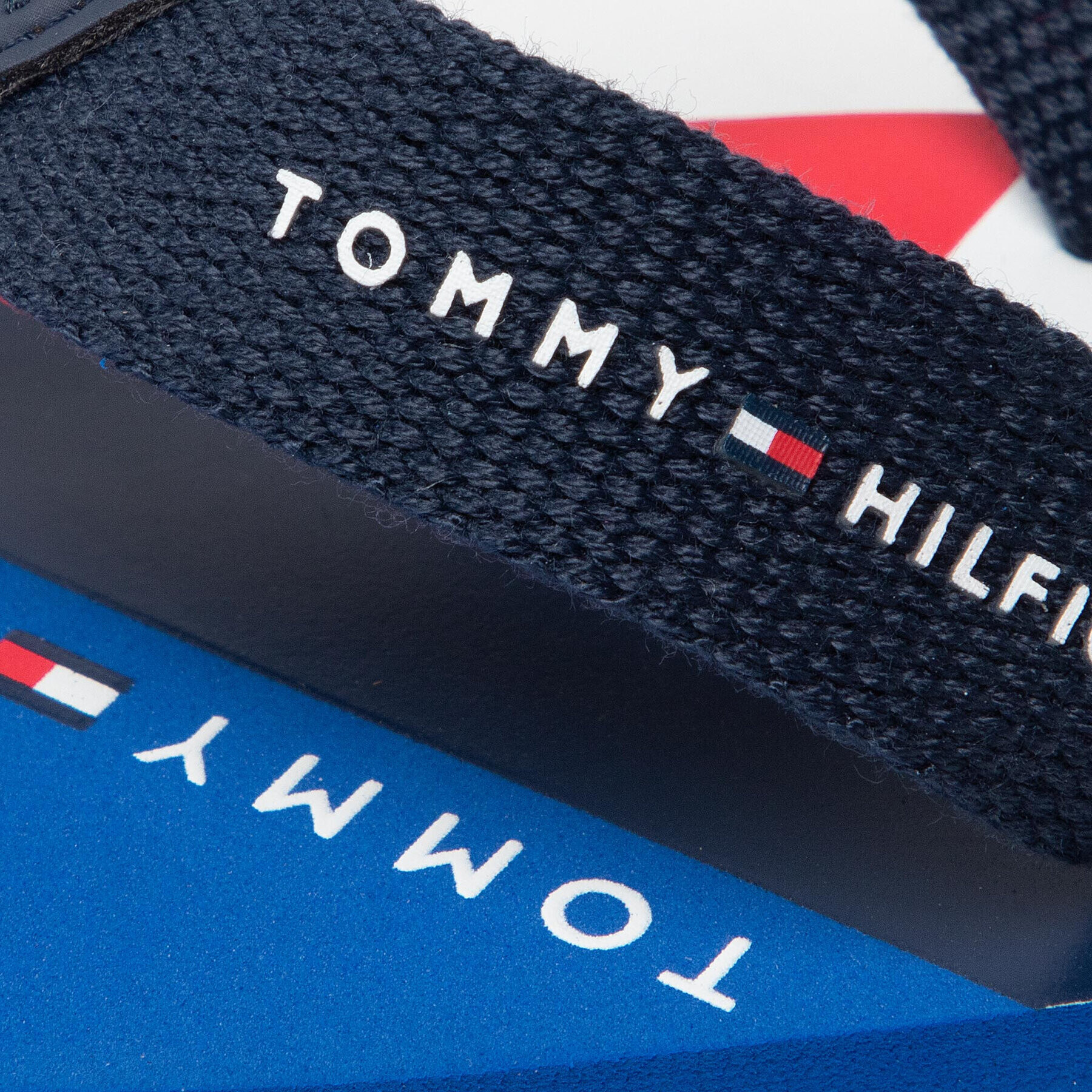 Tommy Hilfiger Flip flop Flag Print Flip Flop T3B8-32267-0058 M Bleumarin - Pled.ro