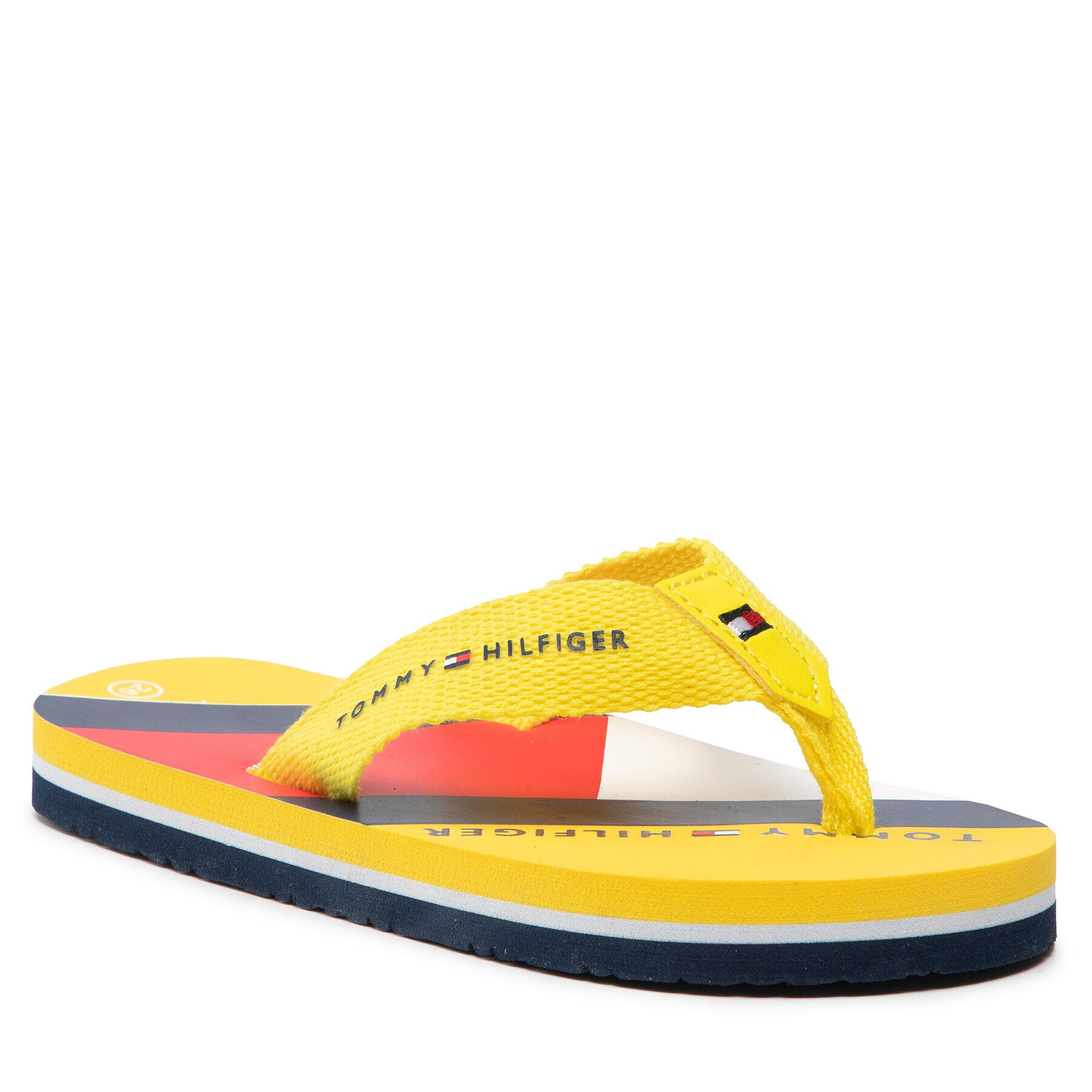 Tommy Hilfiger Flip flop Flag Print Flip Flop T3B8-32267-0058 M Galben - Pled.ro