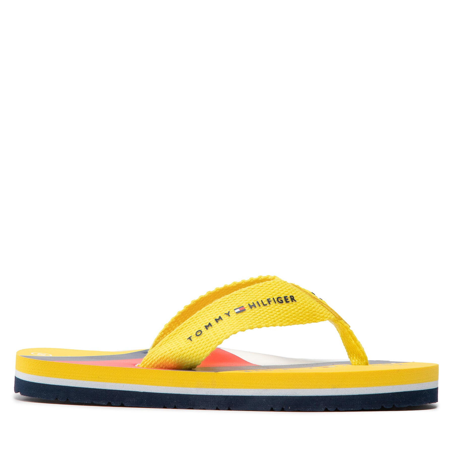 Tommy Hilfiger Flip flop Flag Print Flip Flop T3B8-32267-0058 M Galben - Pled.ro