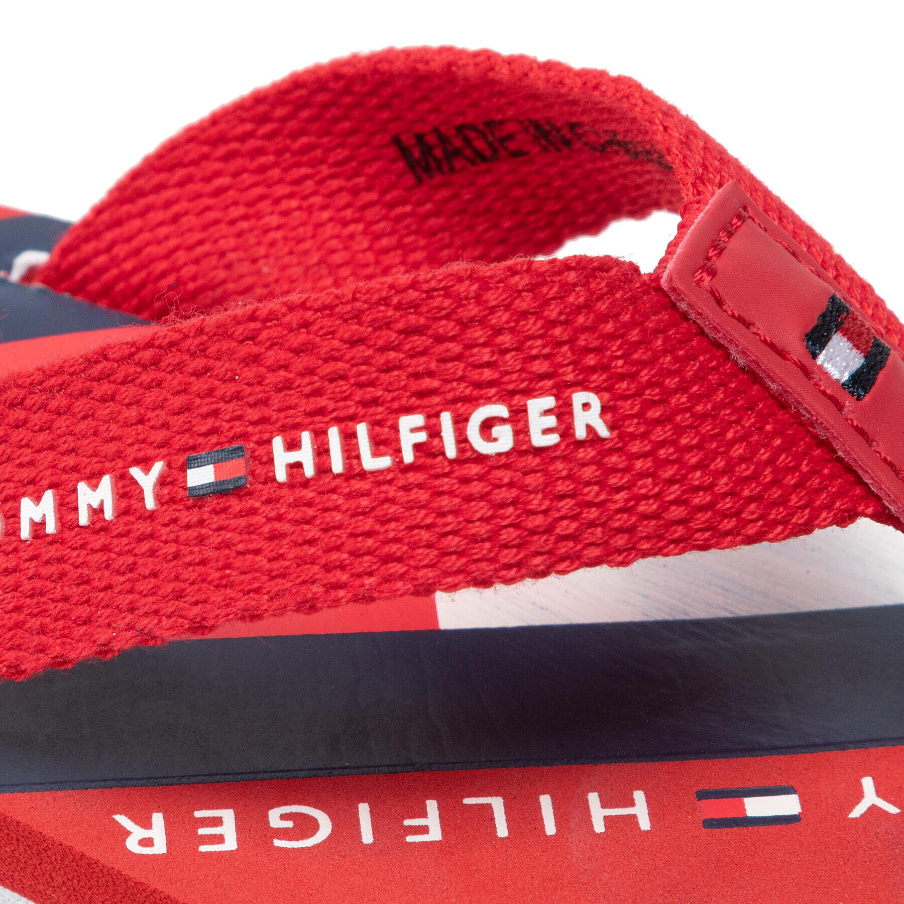 Tommy Hilfiger Flip flop Flag Print Flip Flop T3B8-32267-0058 M Roșu - Pled.ro