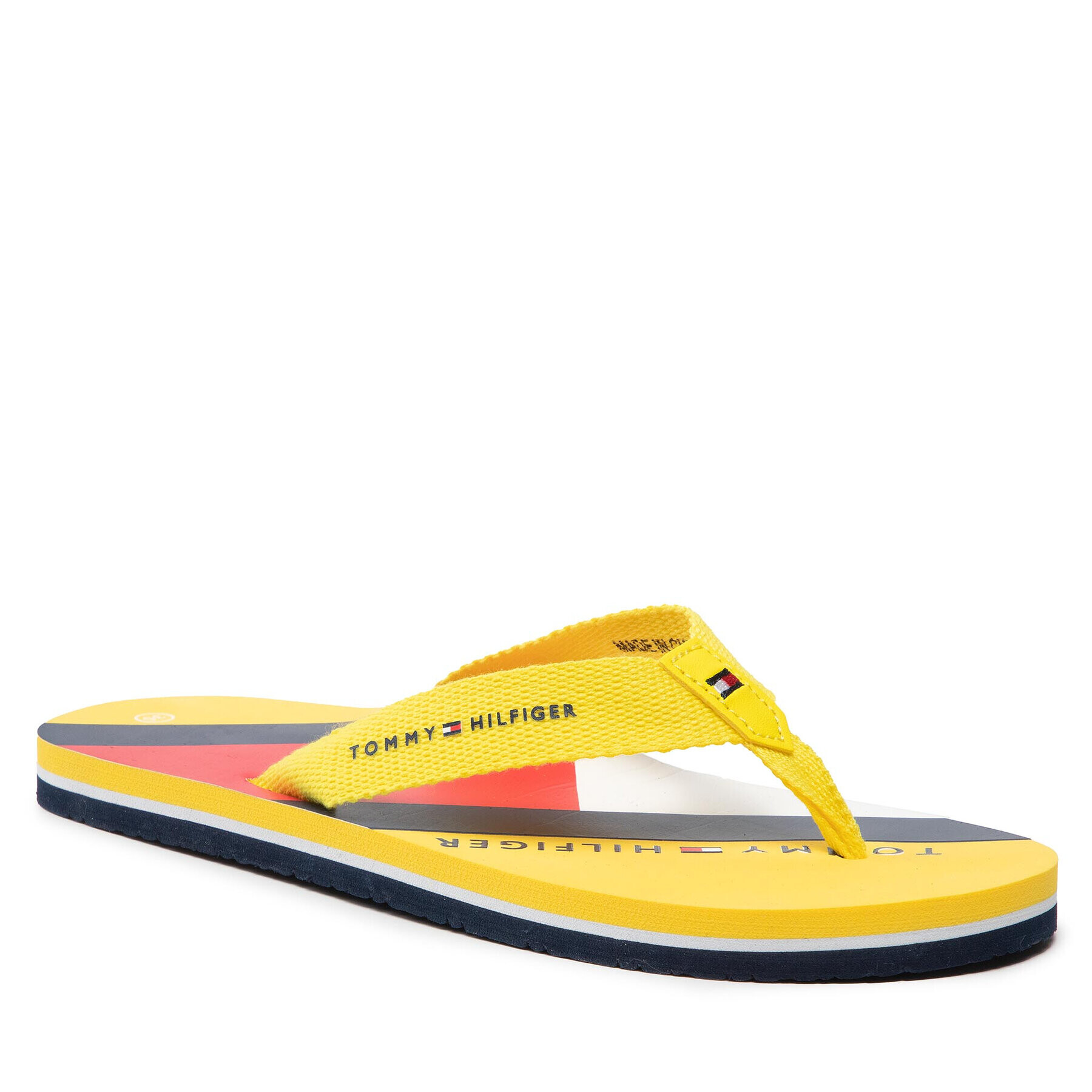 Tommy Hilfiger Flip flop Flag Print Flip Flop T3B8-32267-0058 S Galben - Pled.ro