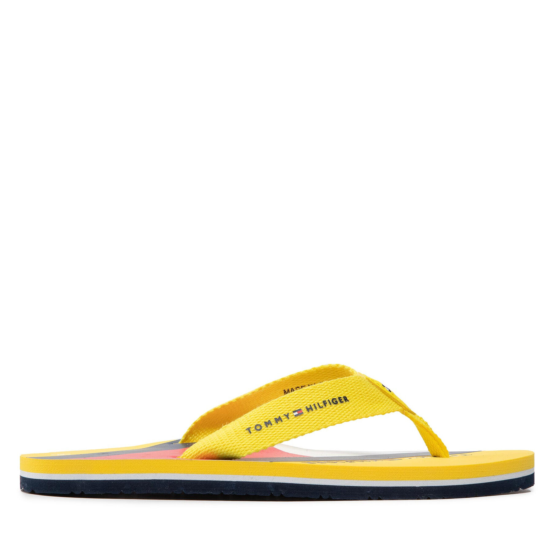 Tommy Hilfiger Flip flop Flag Print Flip Flop T3B8-32267-0058 S Galben - Pled.ro