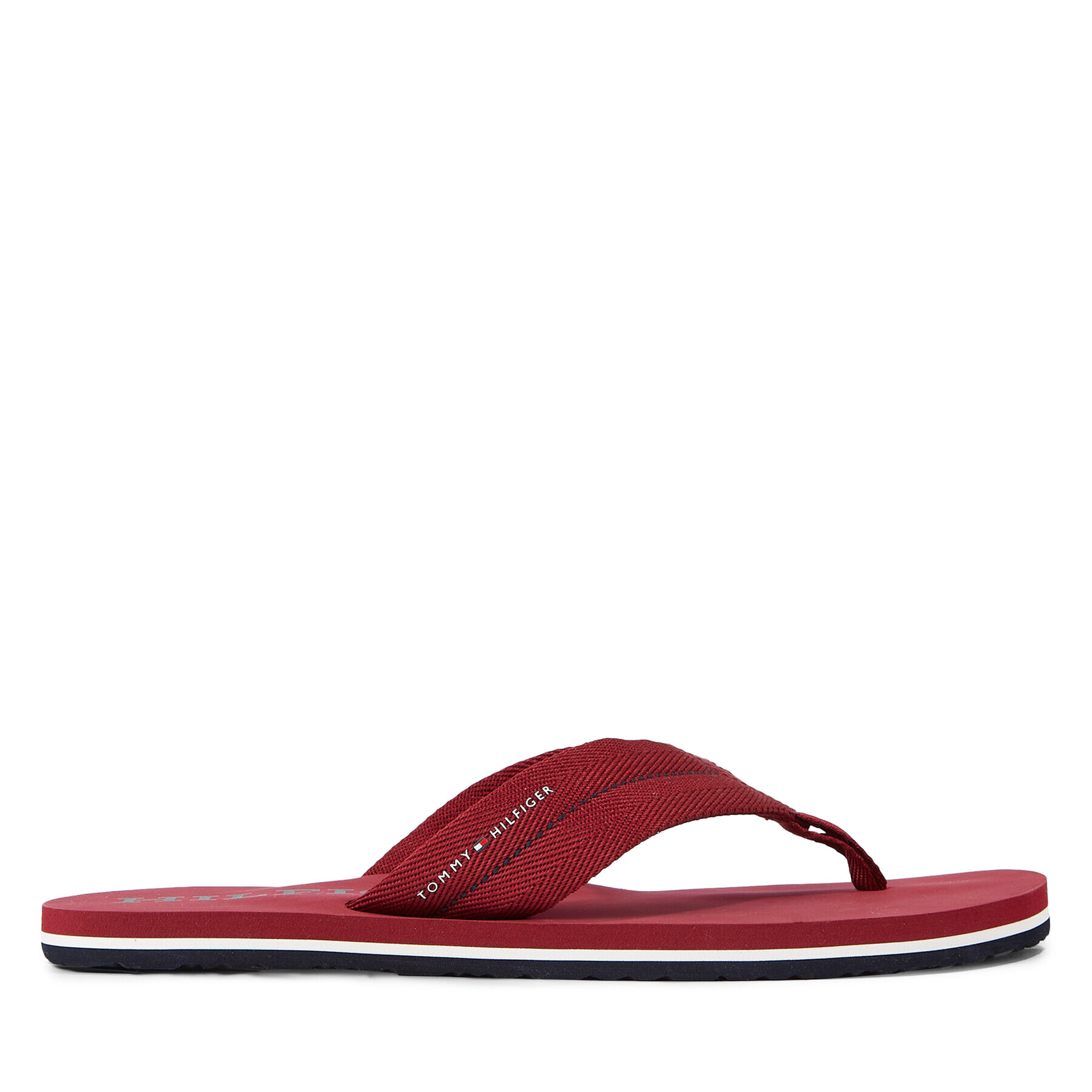 Tommy Hilfiger Flip flop Im Bold Hilfiger Beach Sandal FM0FM04864 Roșu - Pled.ro