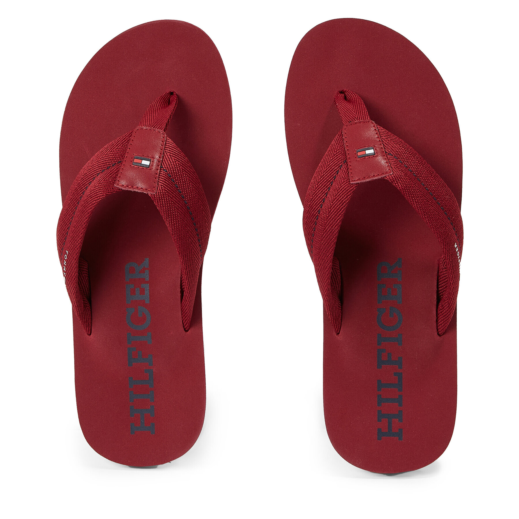 Tommy Hilfiger Flip flop Im Bold Hilfiger Beach Sandal FM0FM04864 Roșu - Pled.ro