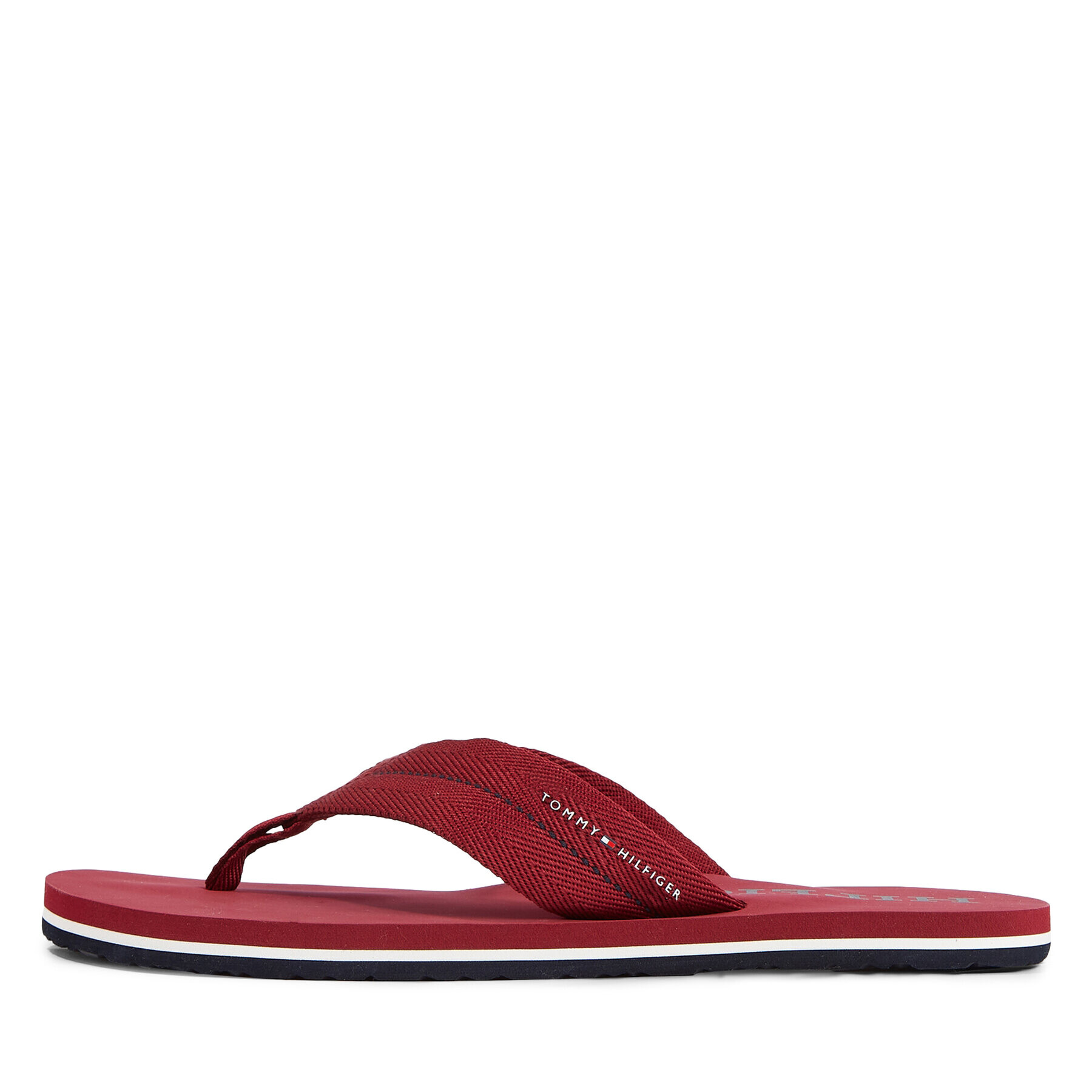 Tommy Hilfiger Flip flop Im Bold Hilfiger Beach Sandal FM0FM04864 Roșu - Pled.ro