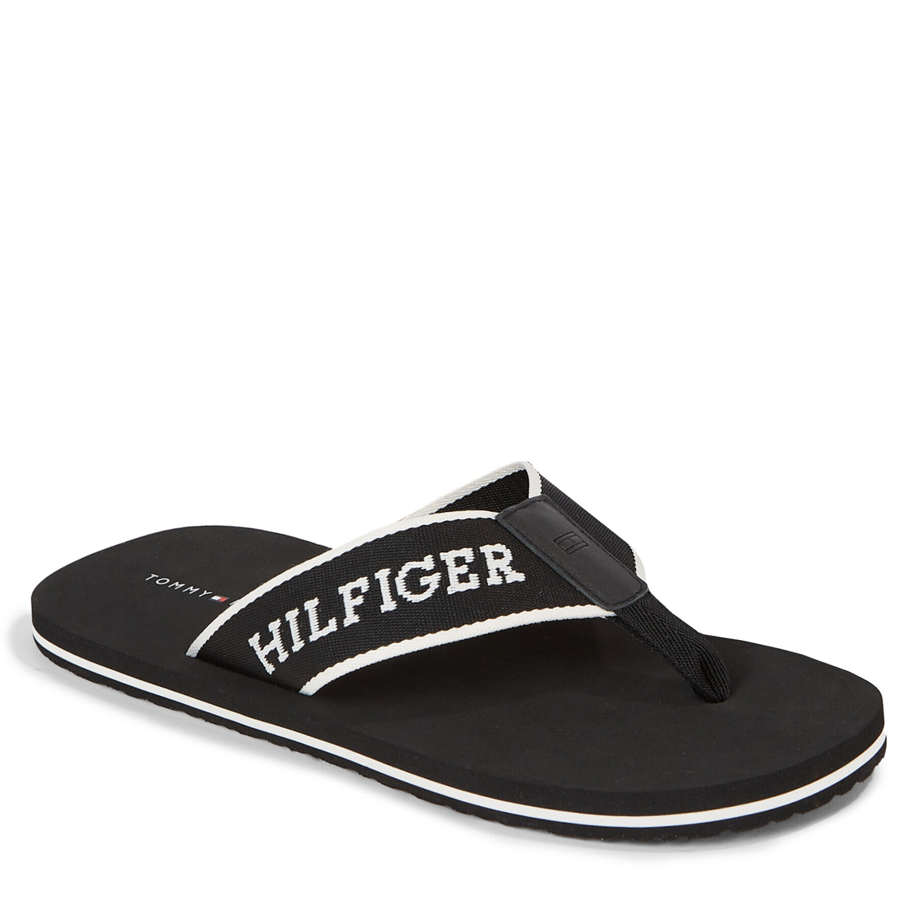 Tommy Hilfiger Flip flop Im Mono Hilfiger Beach Sandal FM0FM04862 Negru - Pled.ro