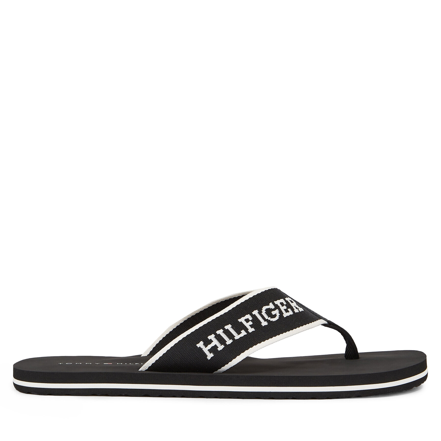 Tommy Hilfiger Flip flop Im Mono Hilfiger Beach Sandal FM0FM04862 Negru - Pled.ro