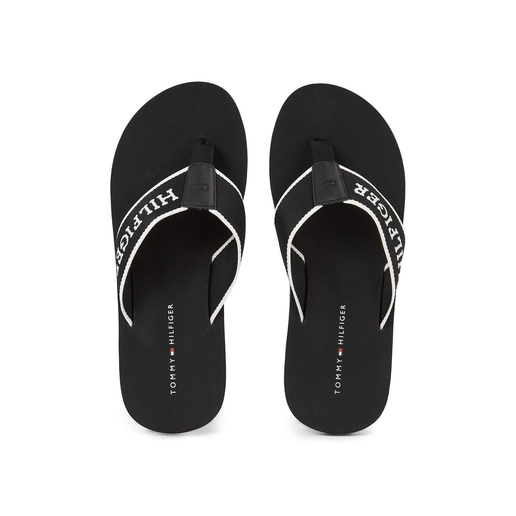 Tommy Hilfiger Flip flop Im Mono Hilfiger Beach Sandal FM0FM04862 Negru - Pled.ro