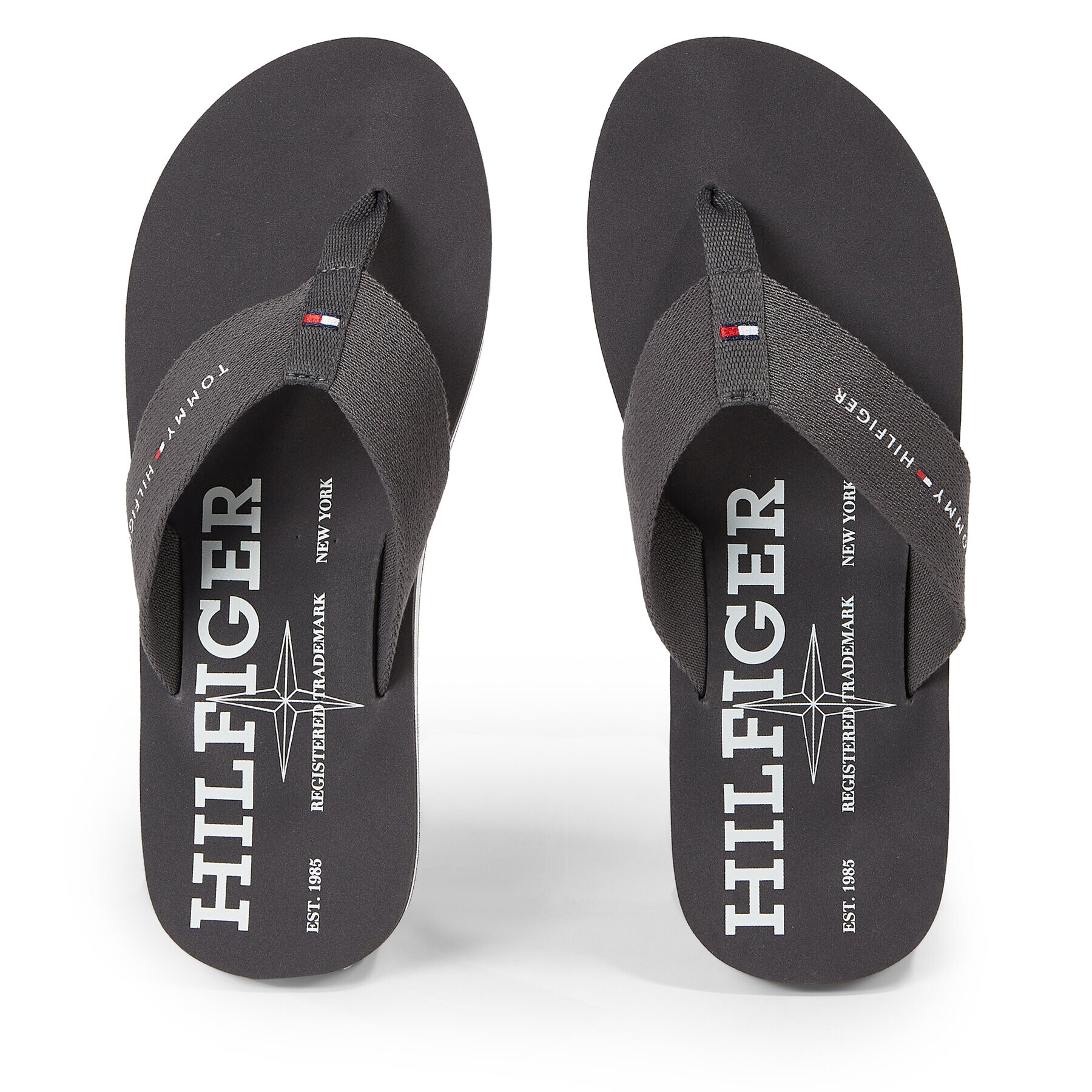 Tommy Hilfiger Flip flop Im R Trademark Beach Sandal FM0FM04863 Gri - Pled.ro