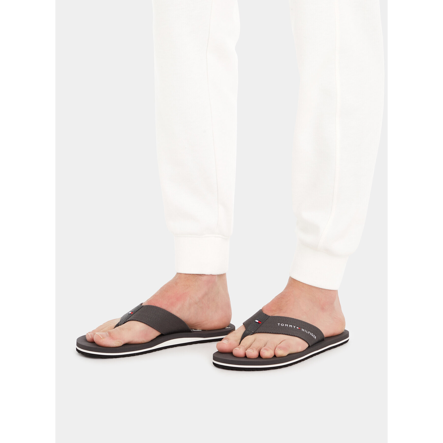 Tommy Hilfiger Flip flop Im R Trademark Beach Sandal FM0FM04863 Gri - Pled.ro