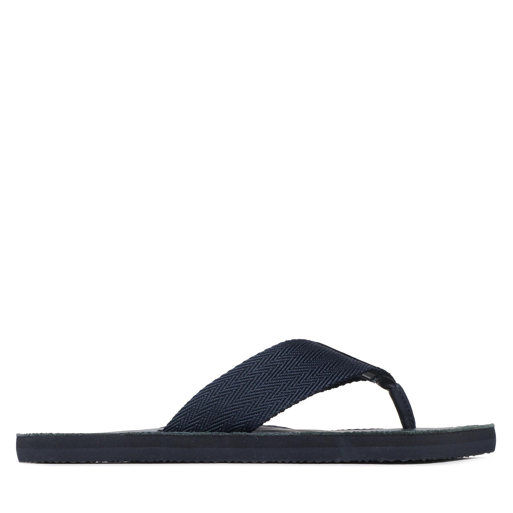 Tommy Hilfiger Flip flop Leather Beach FM0FM04548 Bleumarin - Pled.ro