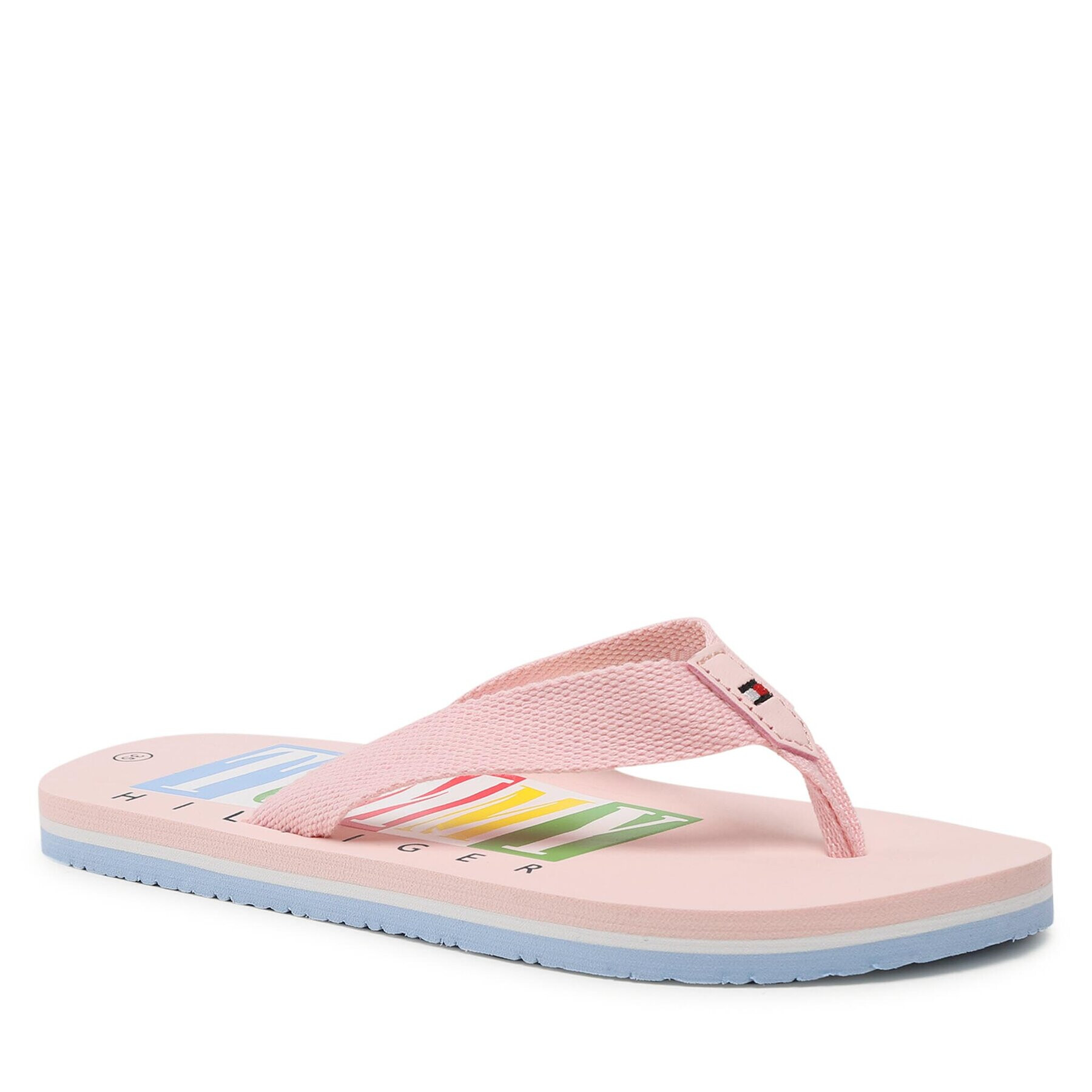 Tommy Hilfiger Flip flop Logo Flip Flop T3A8-32784-0058 S Roz - Pled.ro