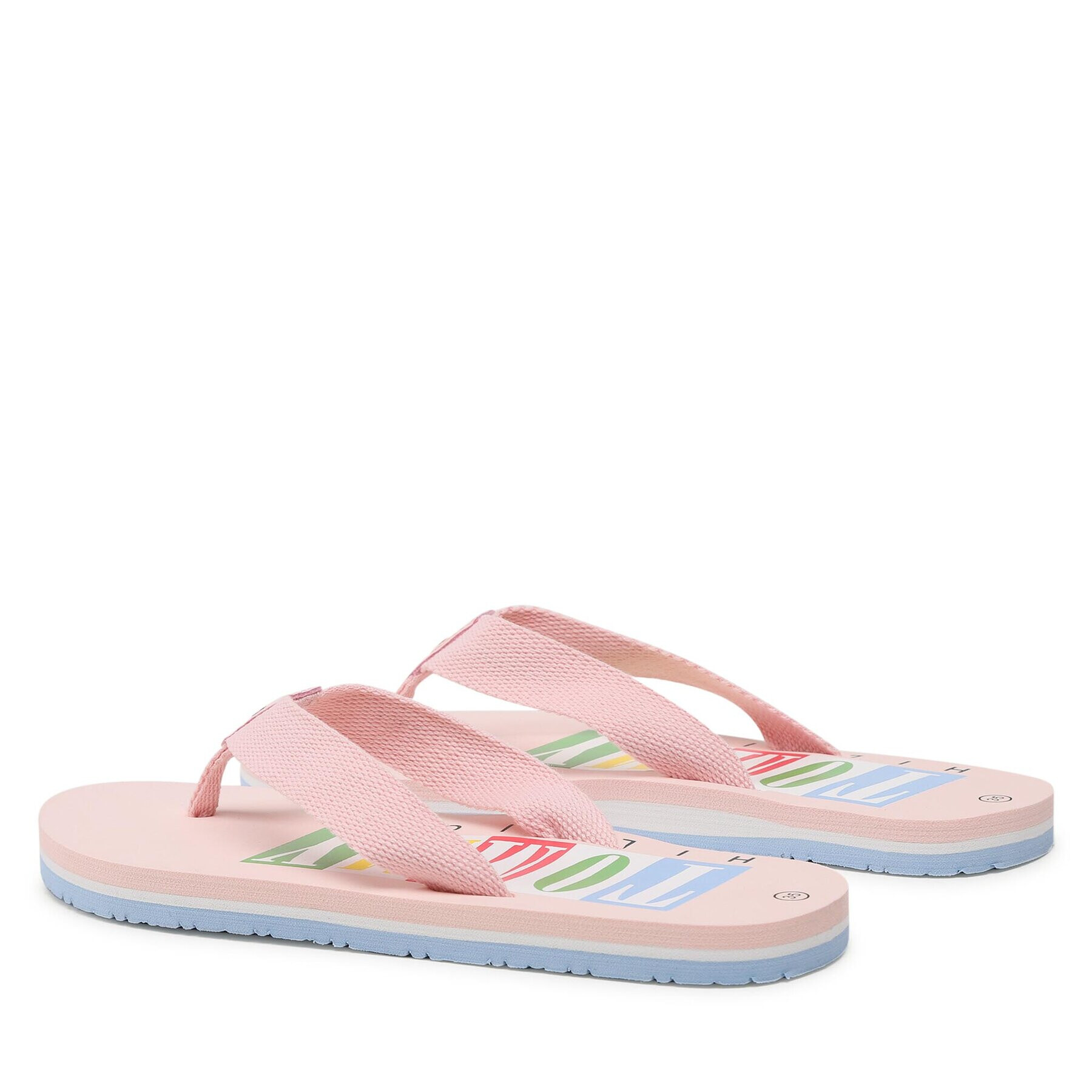 Tommy Hilfiger Flip flop Logo Flip Flop T3A8-32784-0058 S Roz - Pled.ro