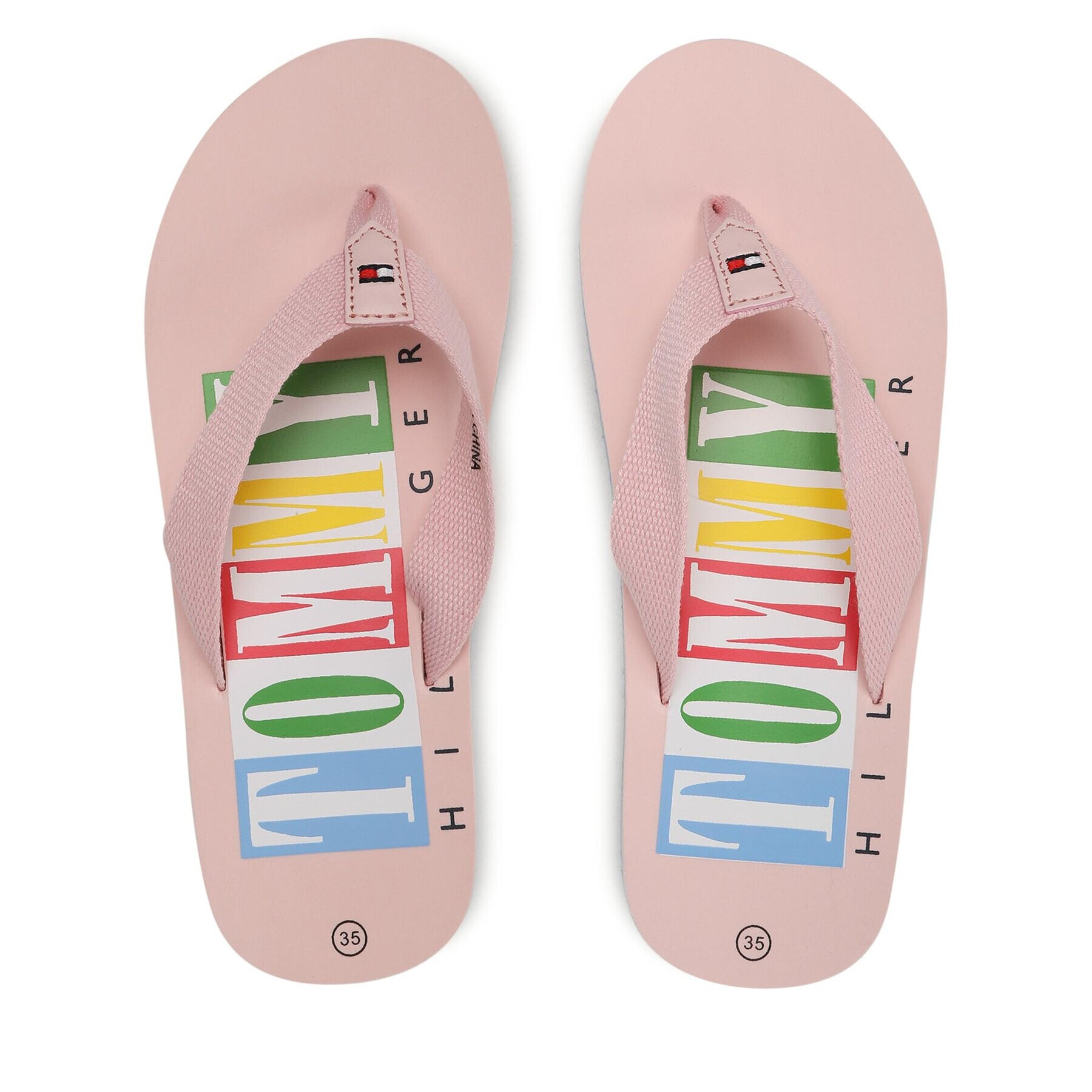 Tommy Hilfiger Flip flop Logo Flip Flop T3A8-32784-0058 S Roz - Pled.ro