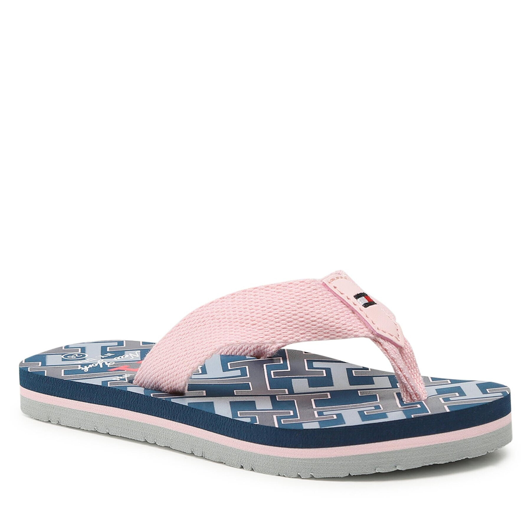 Tommy Hilfiger Flip flop Logo Flip Flop T3A8-32786-0058 M Roz - Pled.ro