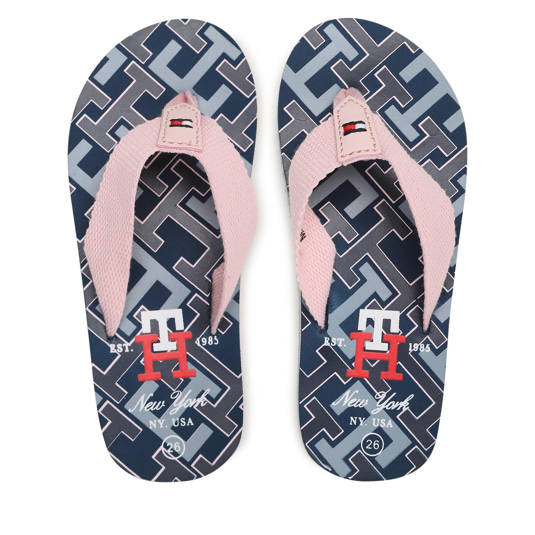 Tommy Hilfiger Flip flop Logo Flip Flop T3A8-32786-0058 M Roz - Pled.ro