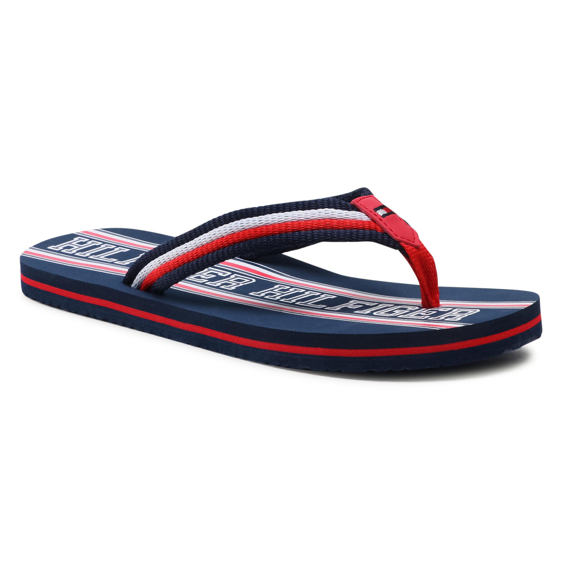 Tommy Hilfiger Flip flop Logo Print Flip Flop T3B8-31118-0058 S Bleumarin - Pled.ro