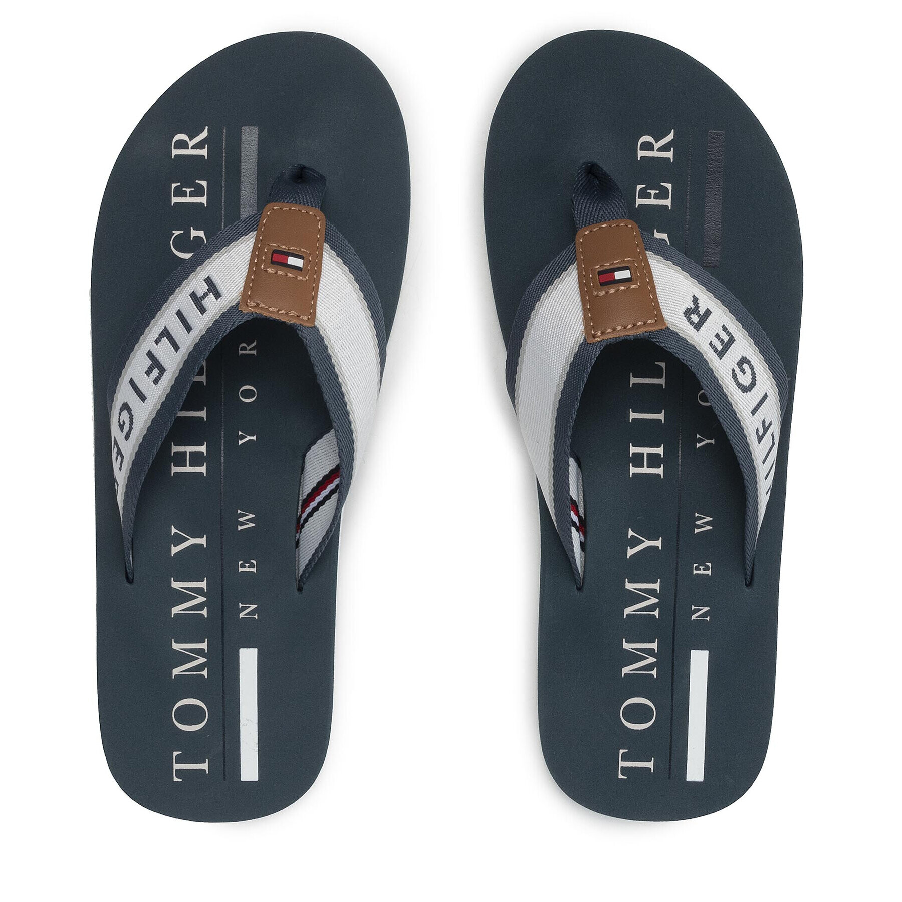 Tommy Hilfiger Flip flop Maritime Beach Sandal FM0FM03978 Alb - Pled.ro