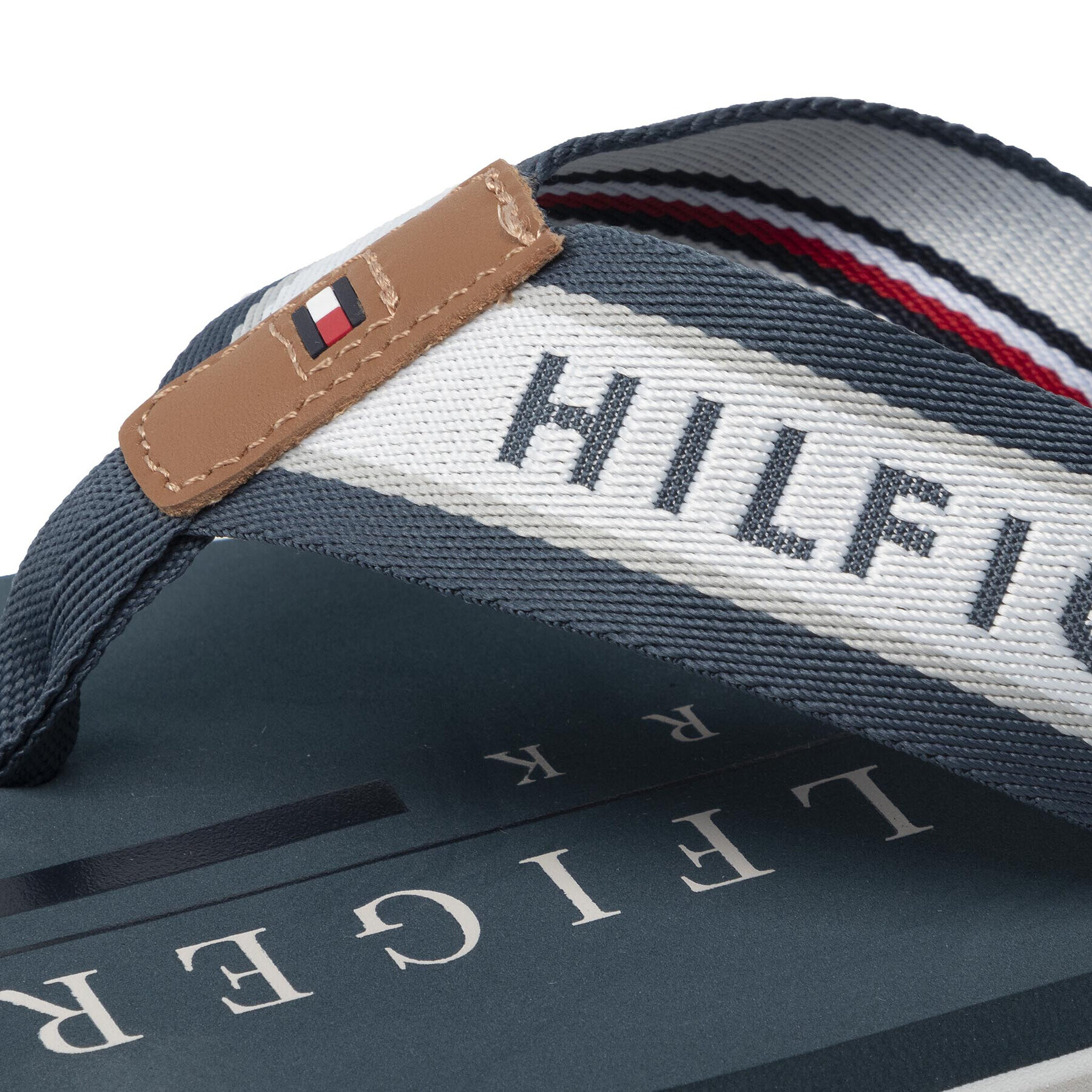 Tommy Hilfiger Flip flop Maritime Beach Sandal FM0FM03978 Alb - Pled.ro