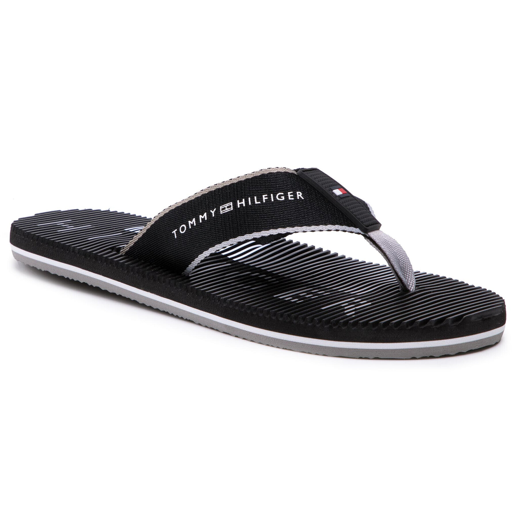 Tommy Hilfiger Flip flop Massage Footbed Beach Sandal FM0FM03386 Negru - Pled.ro