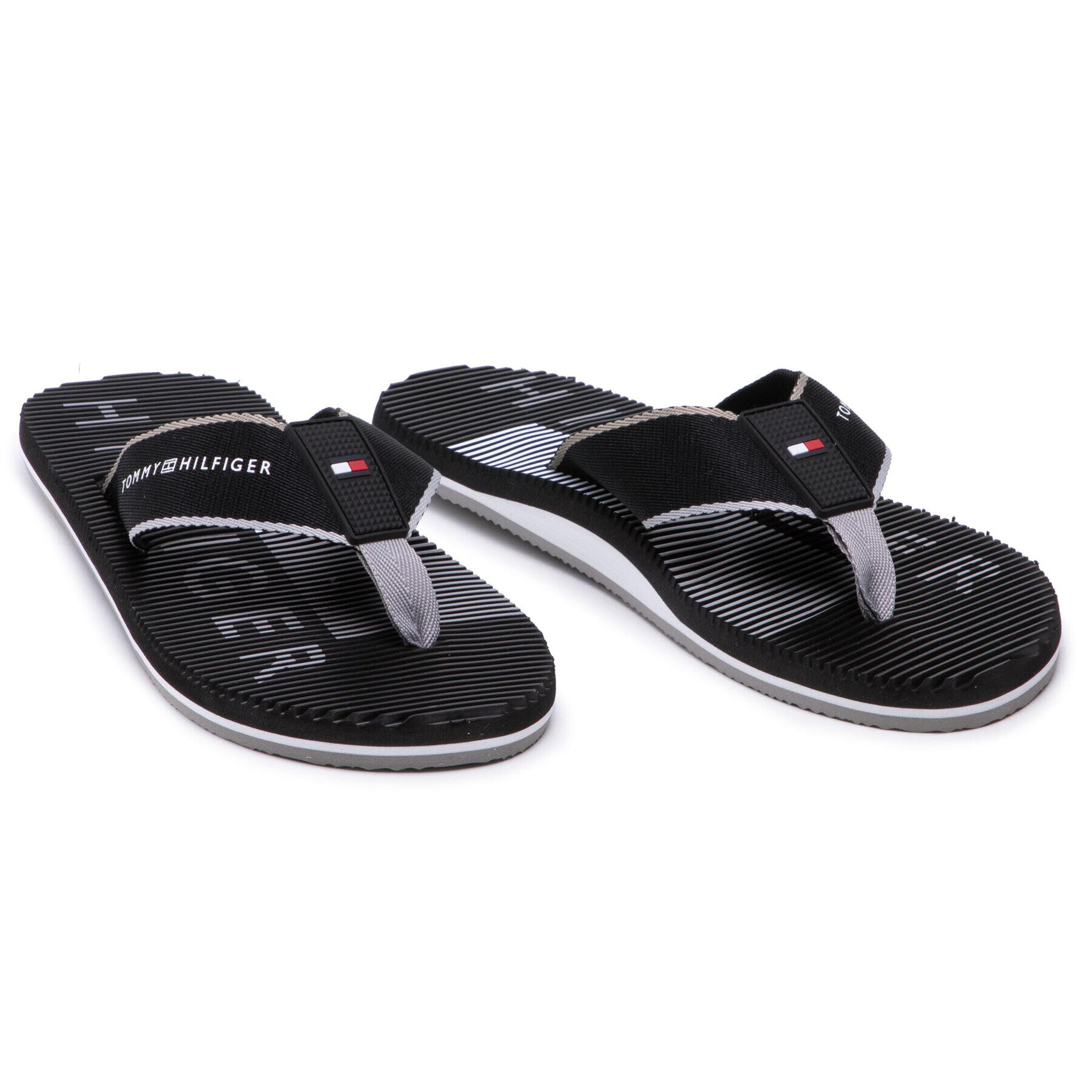 Tommy Hilfiger Flip flop Massage Footbed Beach Sandal FM0FM03386 Negru - Pled.ro