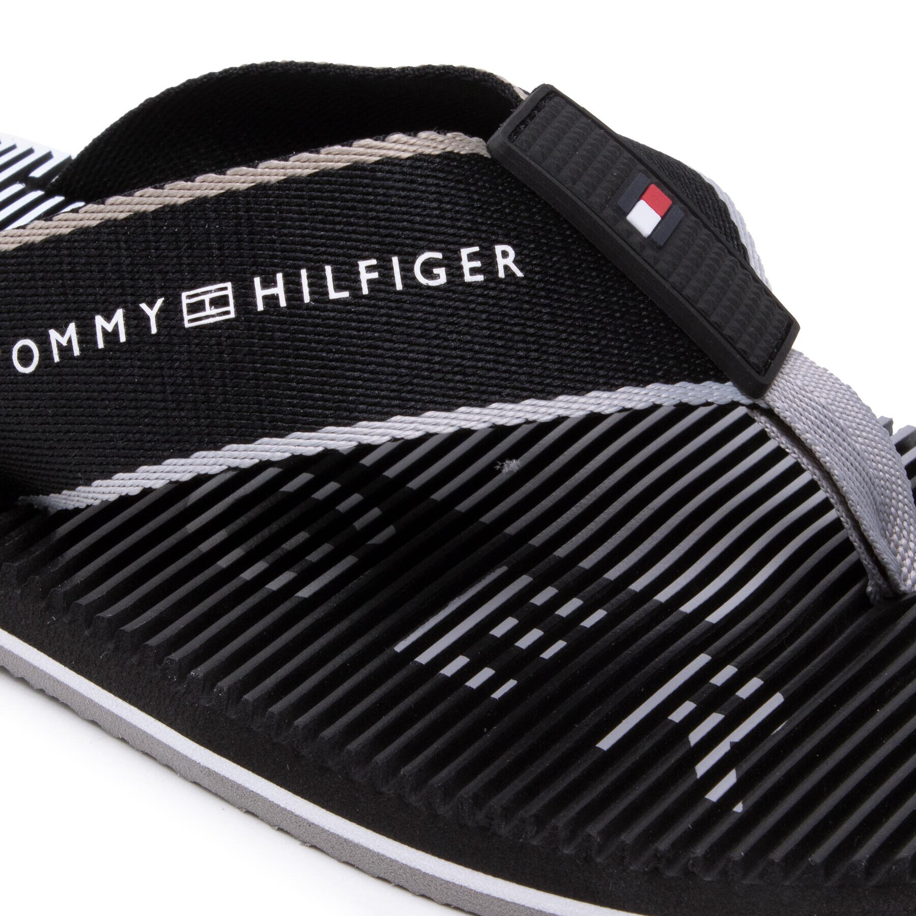 Tommy Hilfiger Flip flop Massage Footbed Beach Sandal FM0FM03386 Negru - Pled.ro