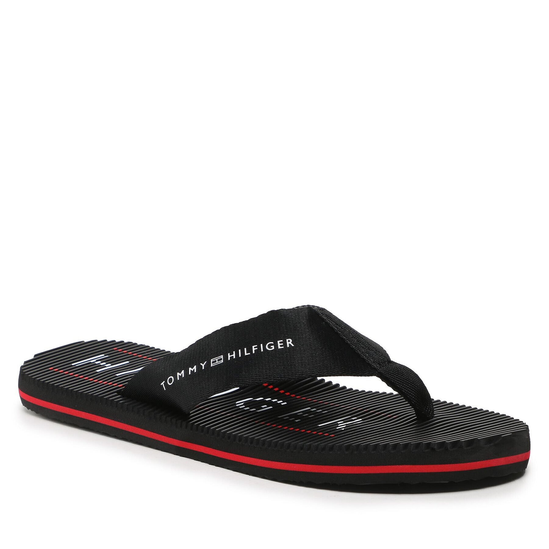 Tommy Hilfiger Flip flop Massage Footbed Beach Sandal FM0FM04474 Roșu - Pled.ro