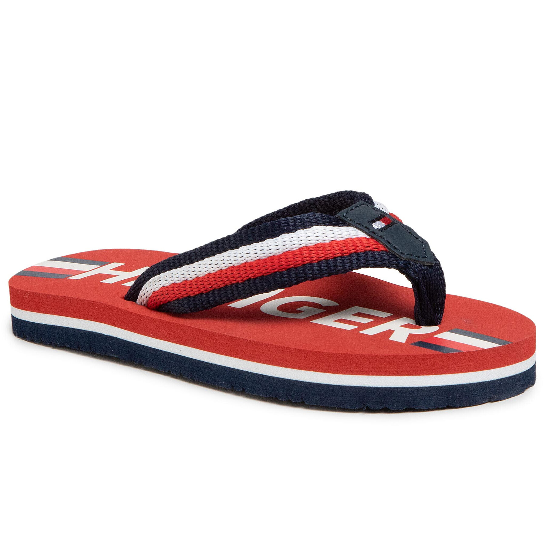 Tommy Hilfiger Flip flop Maxi Lettering Print Flip Flop T3B0-30753-0058 M Bleumarin - Pled.ro