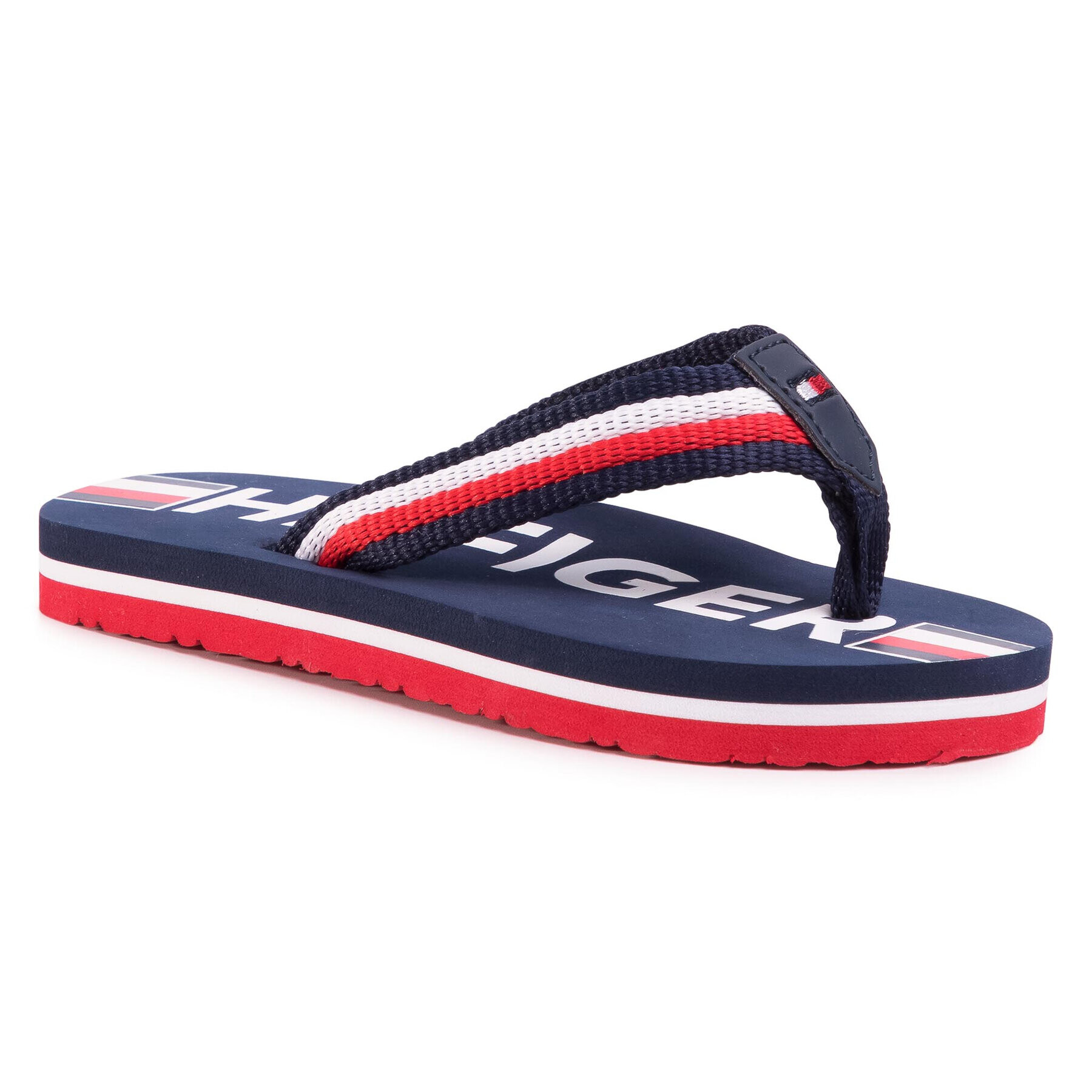 Tommy Hilfiger Flip flop Maxi Lettering Print Flip Flop T3B0-30753-0058 M Bleumarin - Pled.ro