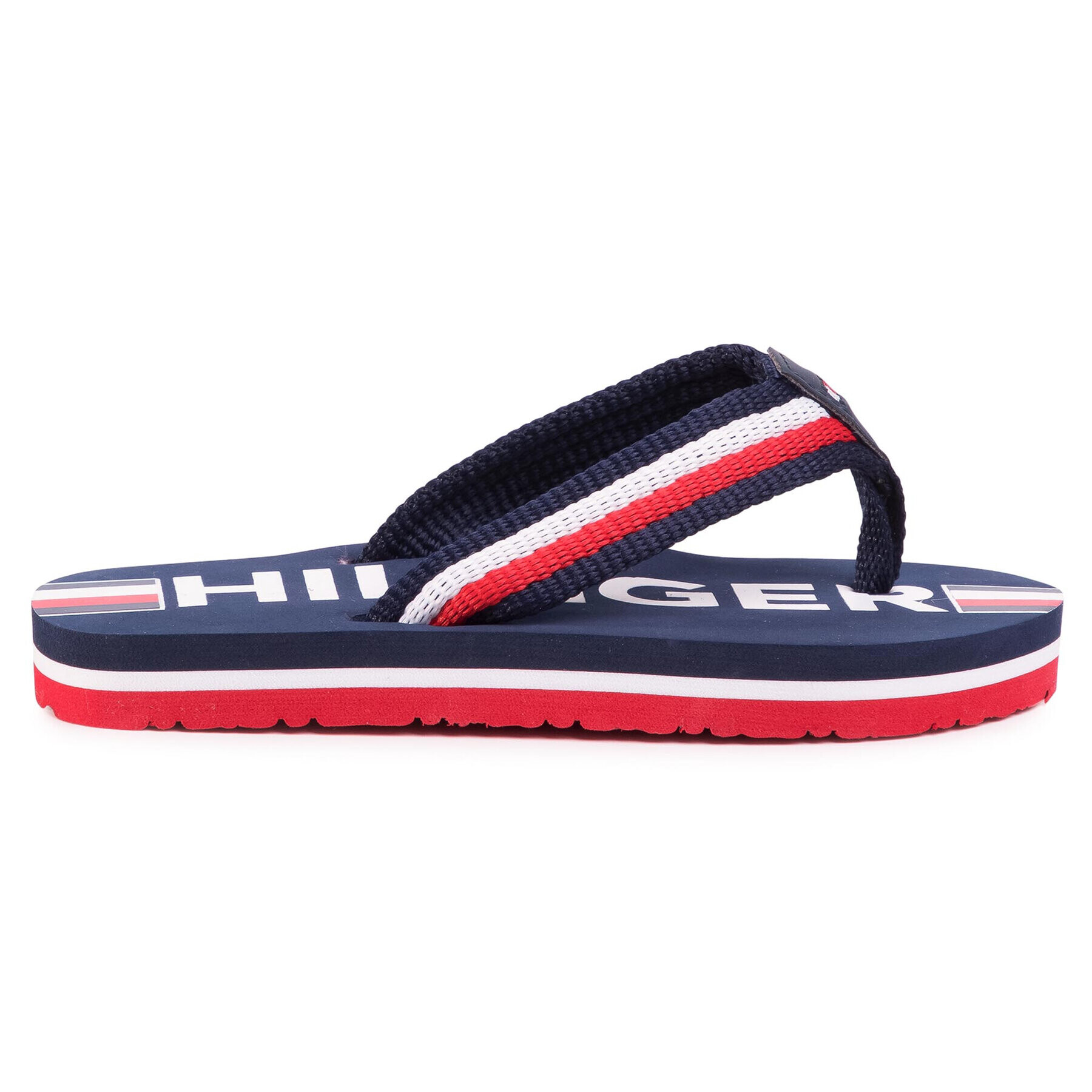 Tommy Hilfiger Flip flop Maxi Lettering Print Flip Flop T3B0-30753-0058 M Bleumarin - Pled.ro