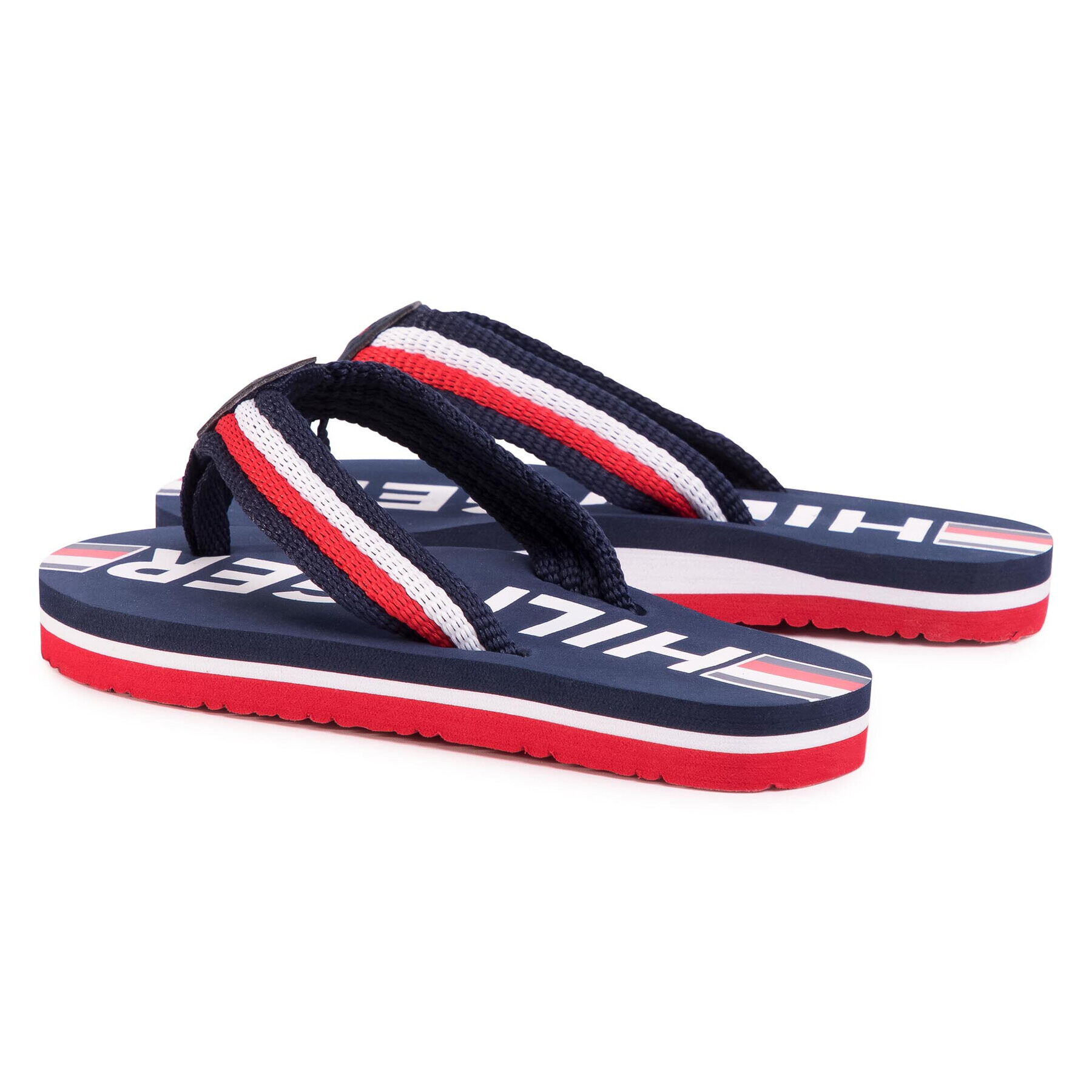 Tommy Hilfiger Flip flop Maxi Lettering Print Flip Flop T3B0-30753-0058 M Bleumarin - Pled.ro