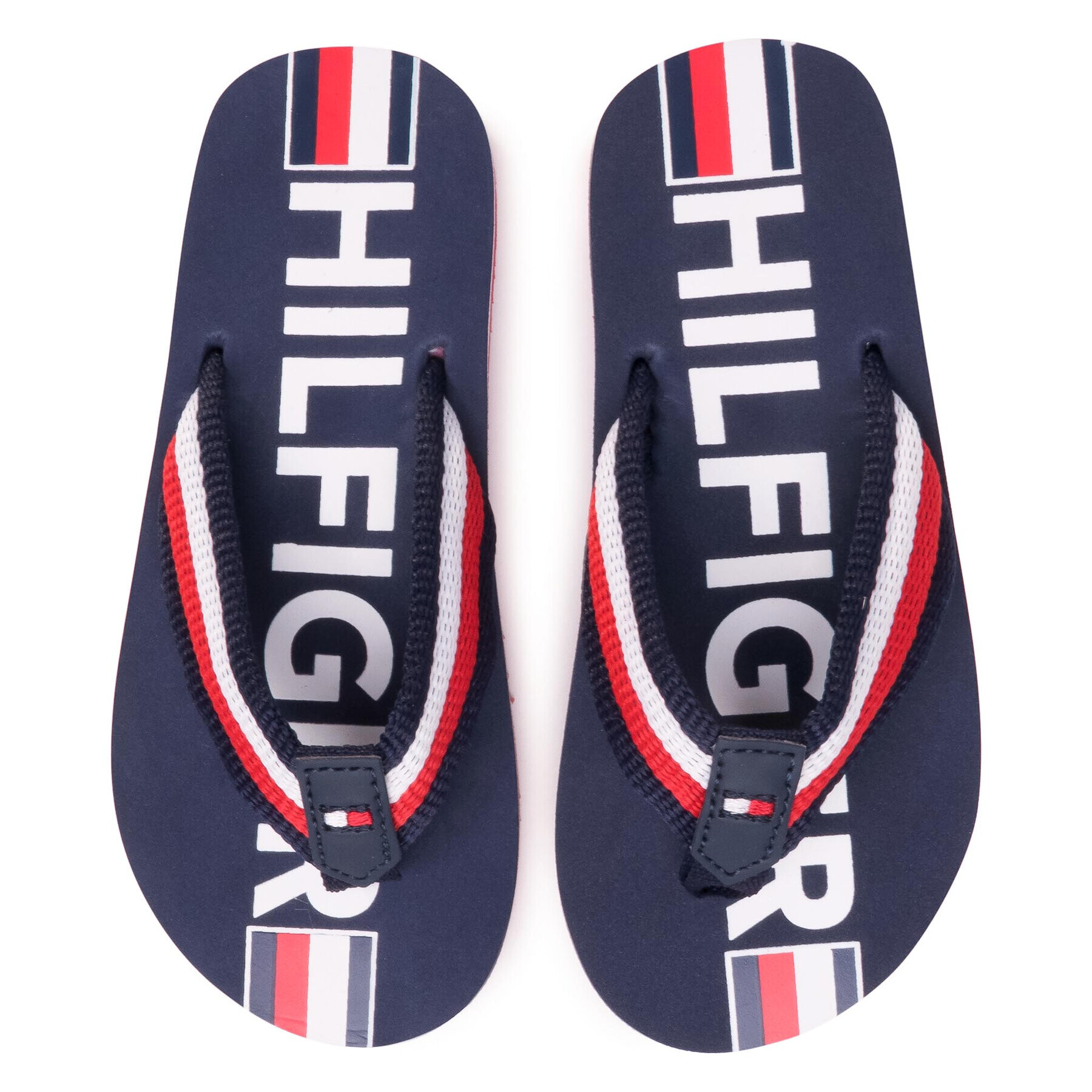 Tommy Hilfiger Flip flop Maxi Lettering Print Flip Flop T3B0-30753-0058 M Bleumarin - Pled.ro