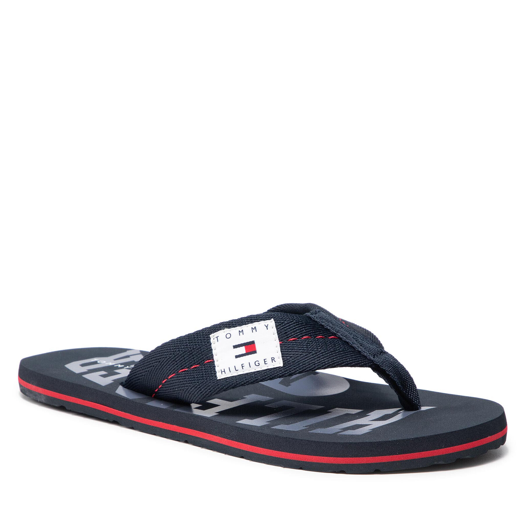 Tommy Hilfiger Flip flop Patch Beach Sandal FM0FM03820 Bleumarin - Pled.ro