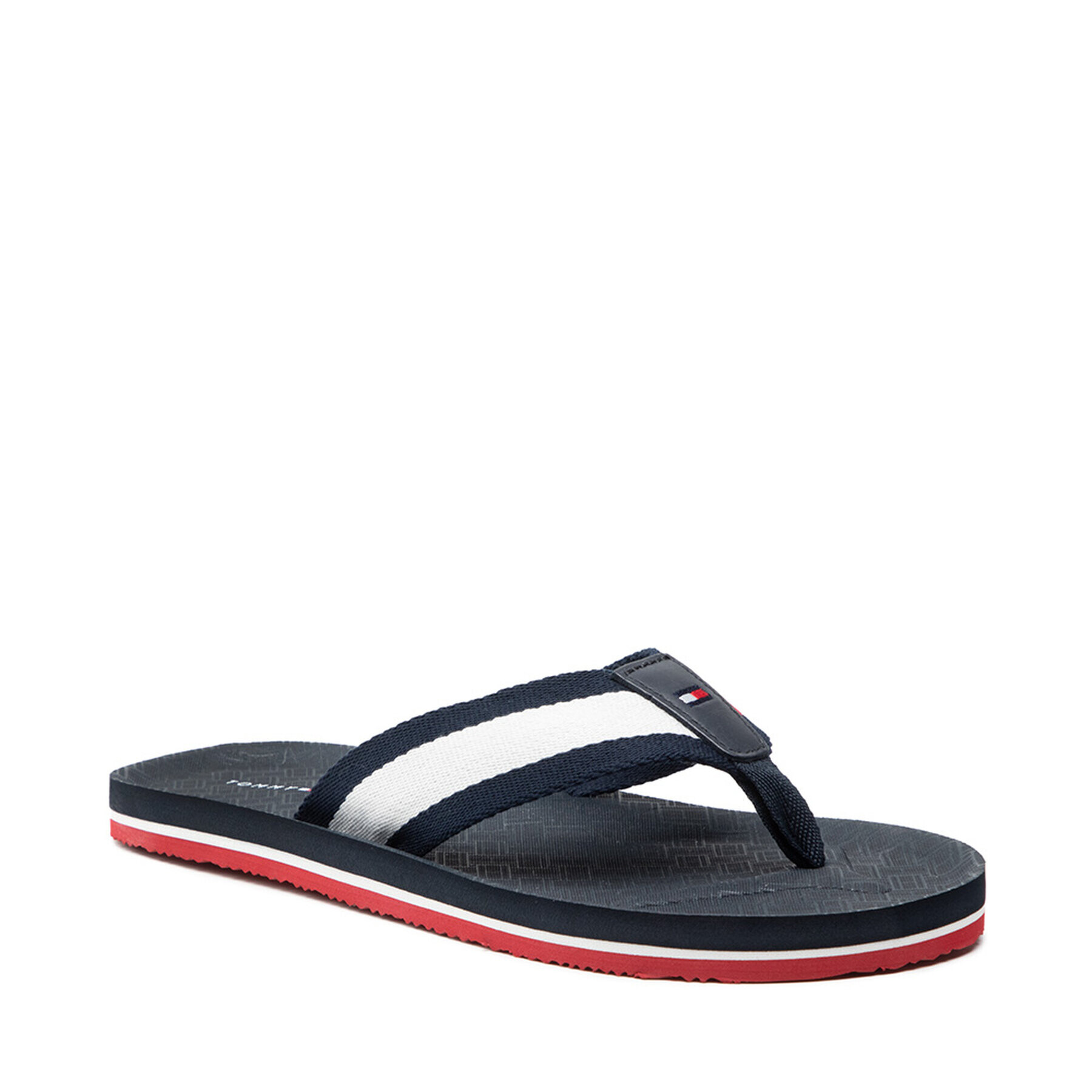 Tommy Hilfiger Flip flop Printed Comfort Beach Sandal FM0FM03639 Bleumarin - Pled.ro