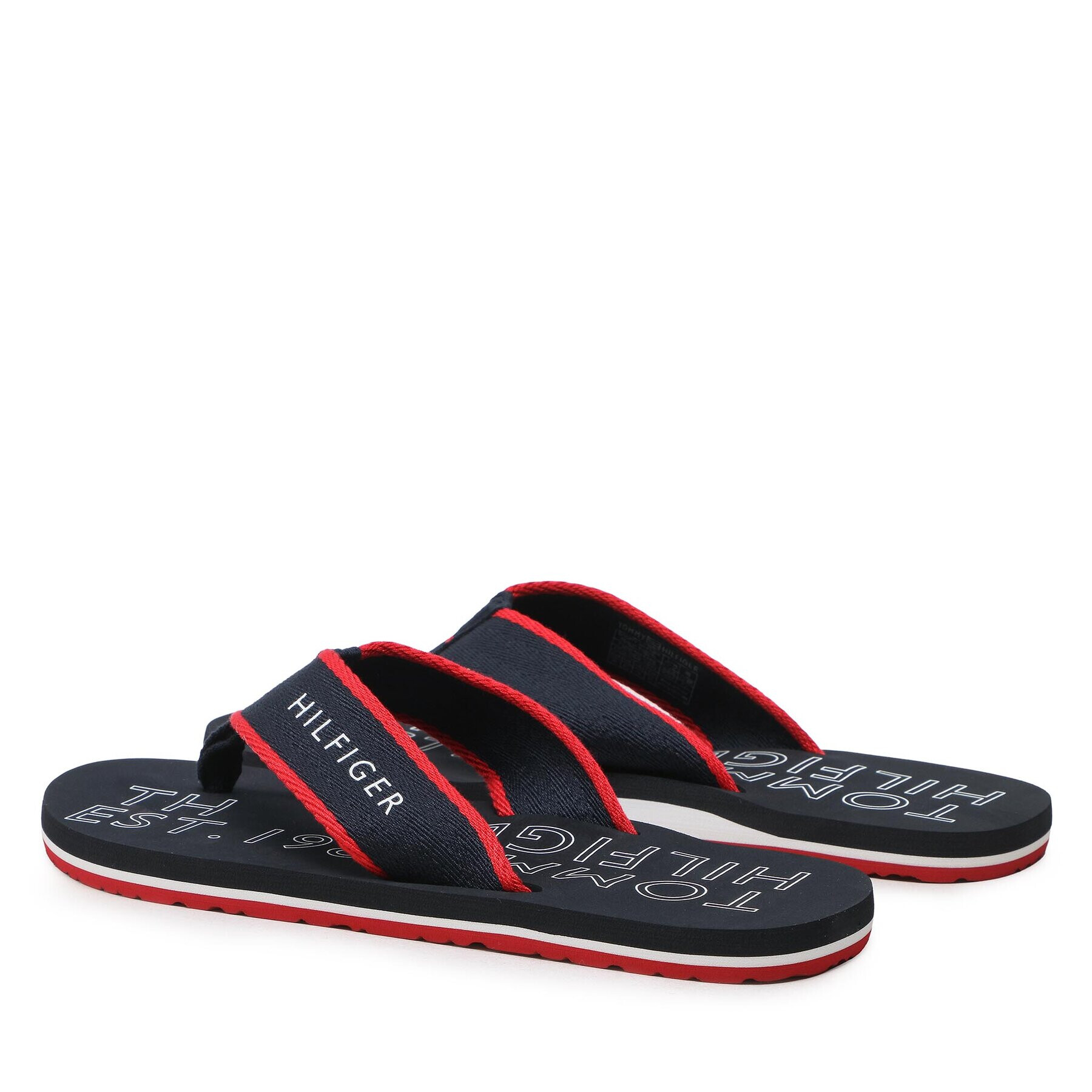 Tommy Hilfiger Flip flop Sporty Hilfiger Beach Sandal FM0FM04469 Bleumarin - Pled.ro