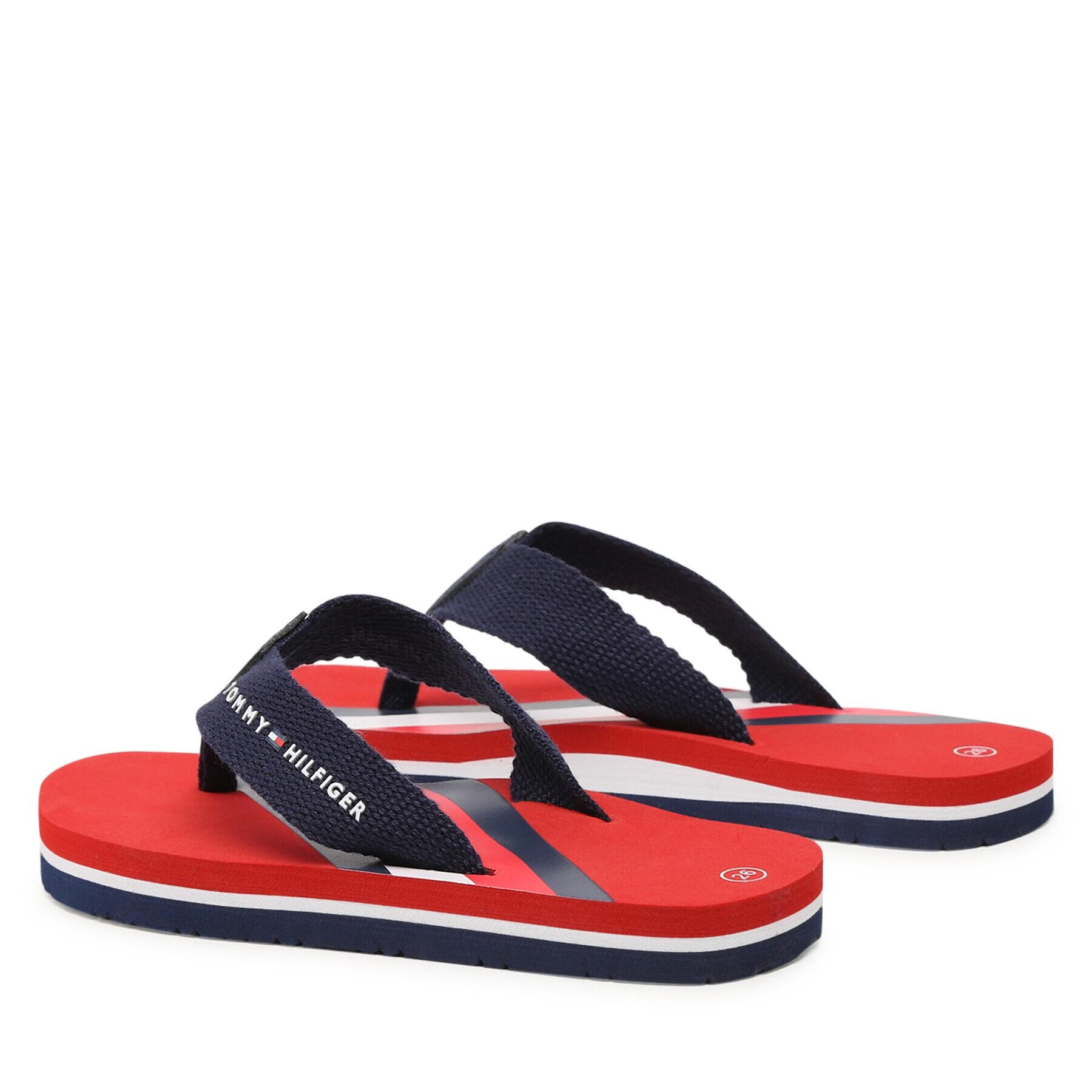 Tommy Hilfiger Flip flop Stripes Flip Flop T3B8-32920-0058 M Bleumarin - Pled.ro