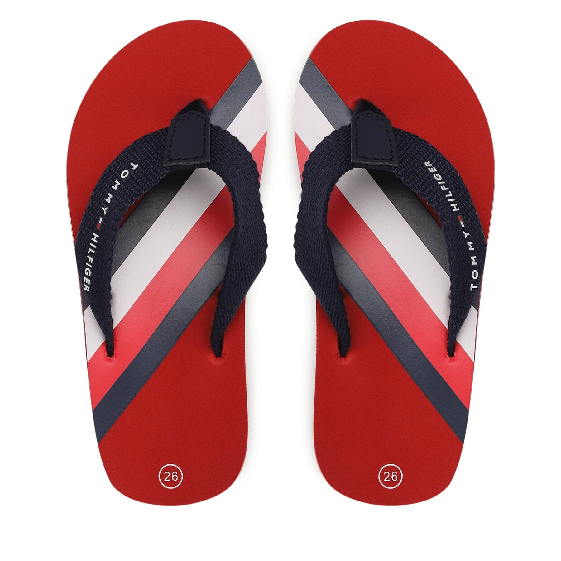 Tommy Hilfiger Flip flop Stripes Flip Flop T3B8-32920-0058 M Bleumarin - Pled.ro