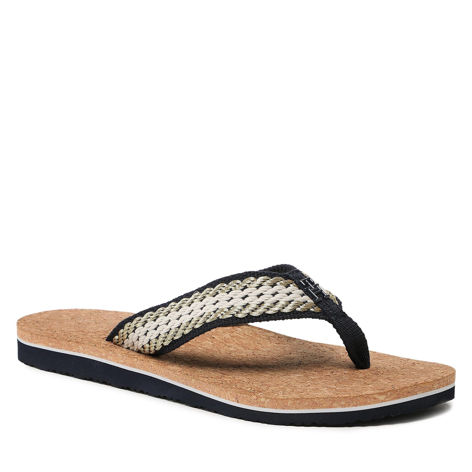 Tommy Hilfiger Flip flop Th Cork Sandal FW0FW07145 Bej - Pled.ro